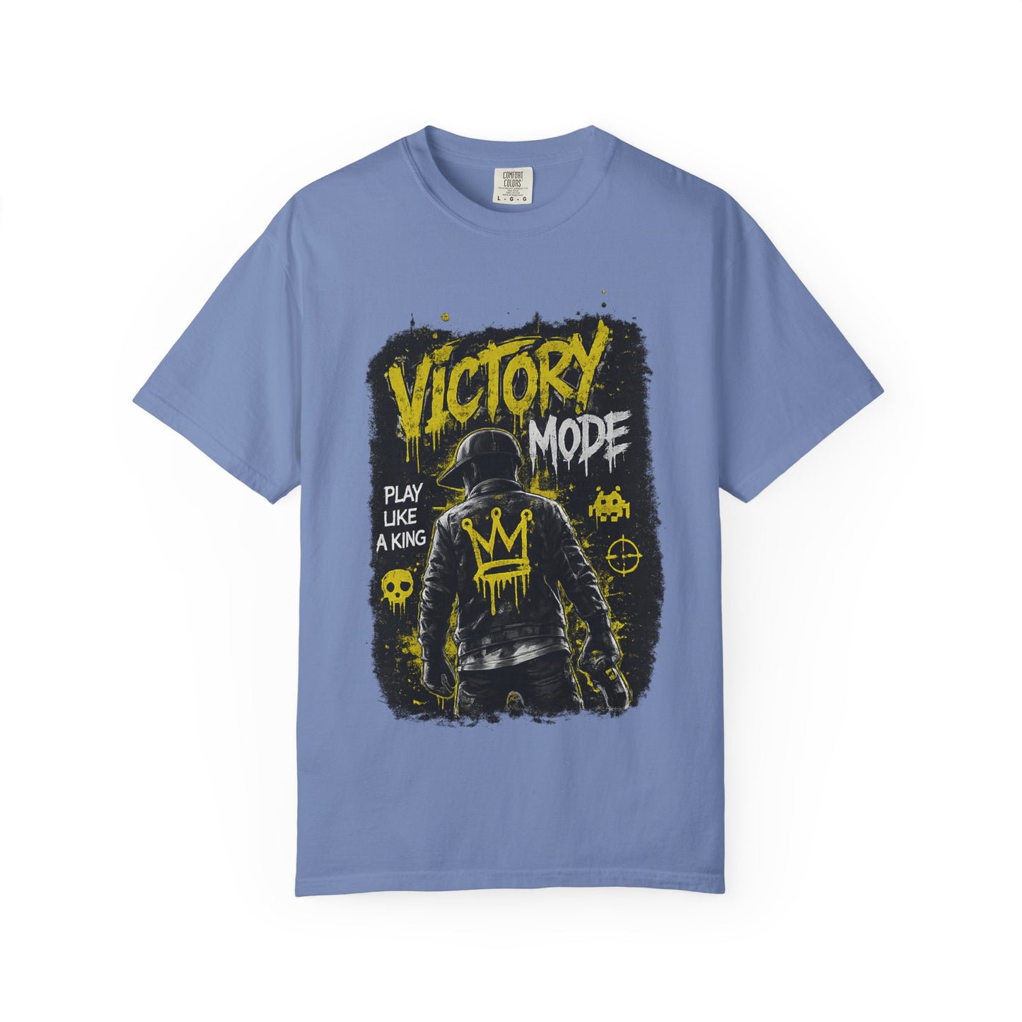 Victory Mode T-Shirt — 'Play Like a King' Graphic Tee for Gamers