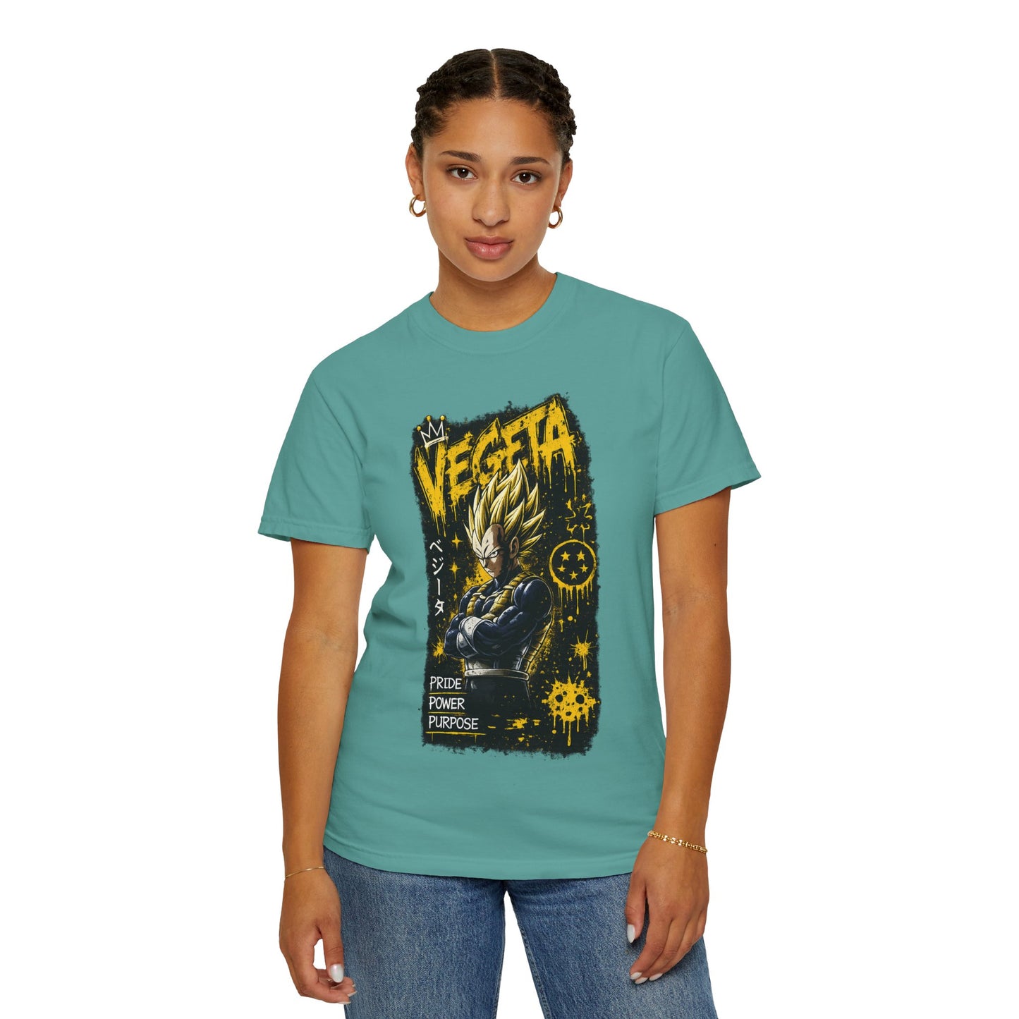 Vegeta Graphic T-Shirt — Pride Power Purpose Anime Tee