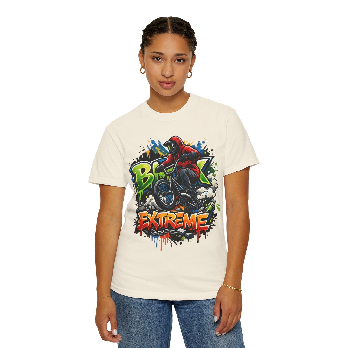 Extreme BMX Rider T-Shirt — Graffiti Stunt Bike Tee