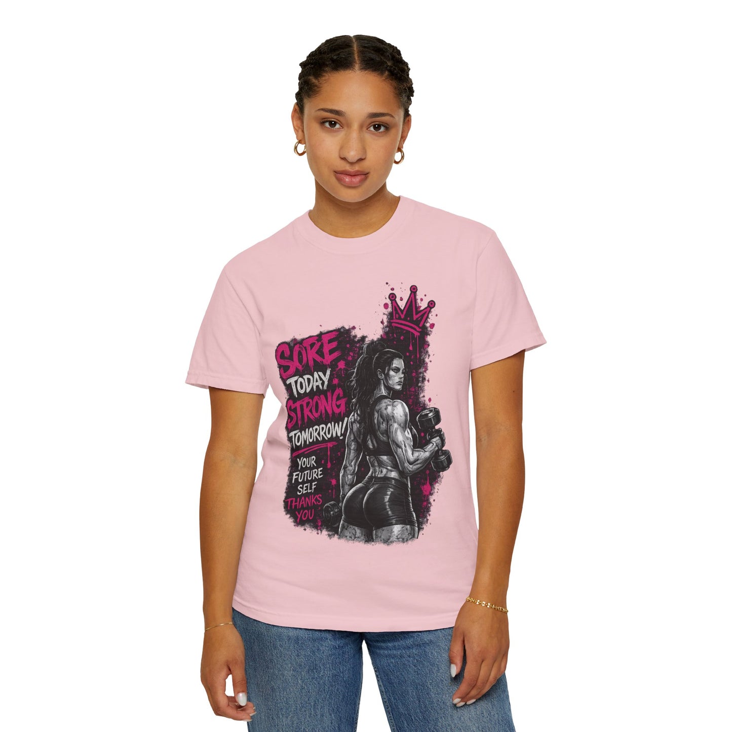 Motivational Boxing T-Shirt — "Sore Today, Strong Tomorrow" Gym Tee