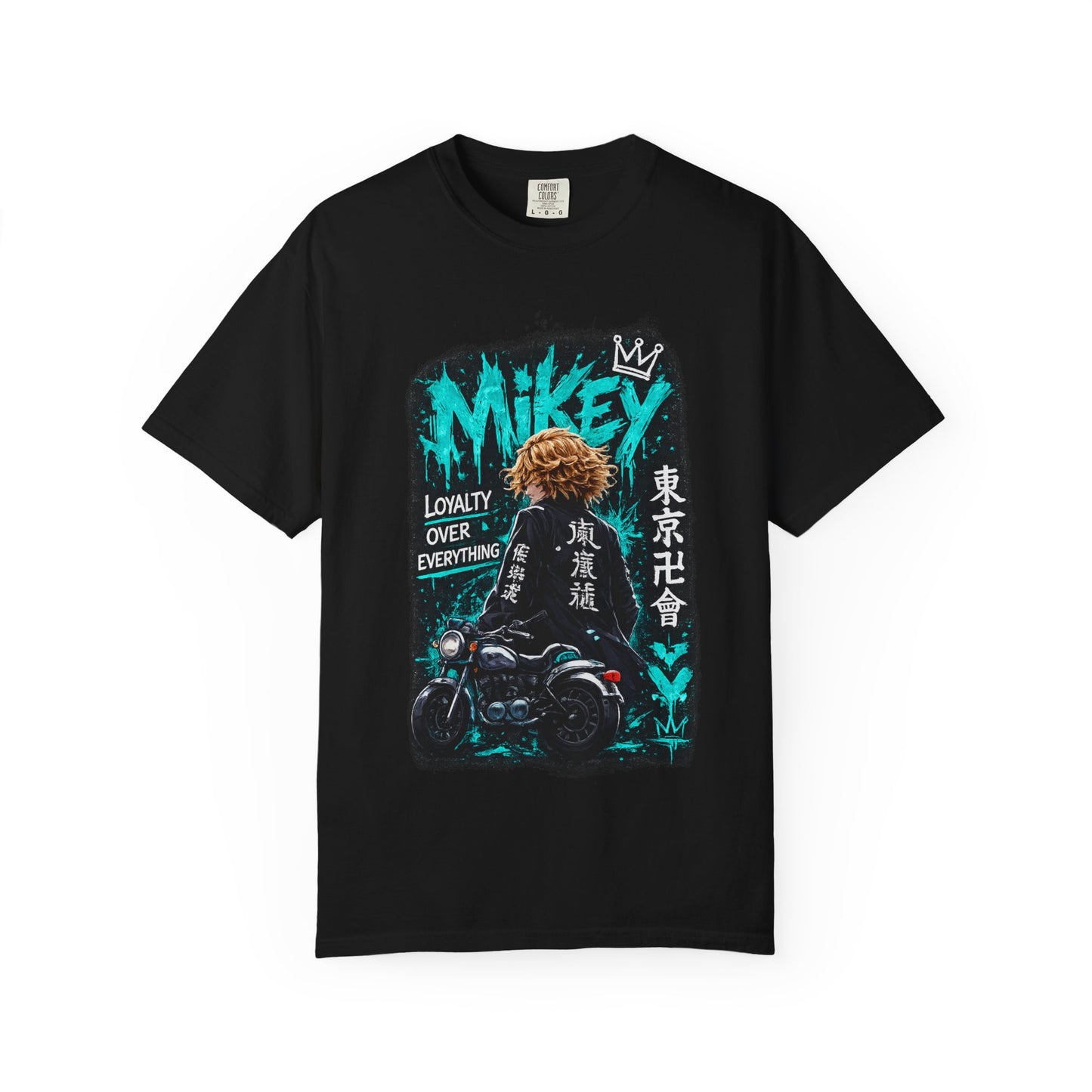 Mikey Motorcycle Graphic T-Shirt — "Loyalty Over Everything" Anime Streetwear