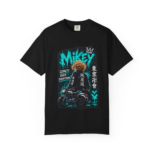 Mikey Motorcycle Graphic T-Shirt — "Loyalty Over Everything" Anime Streetwear