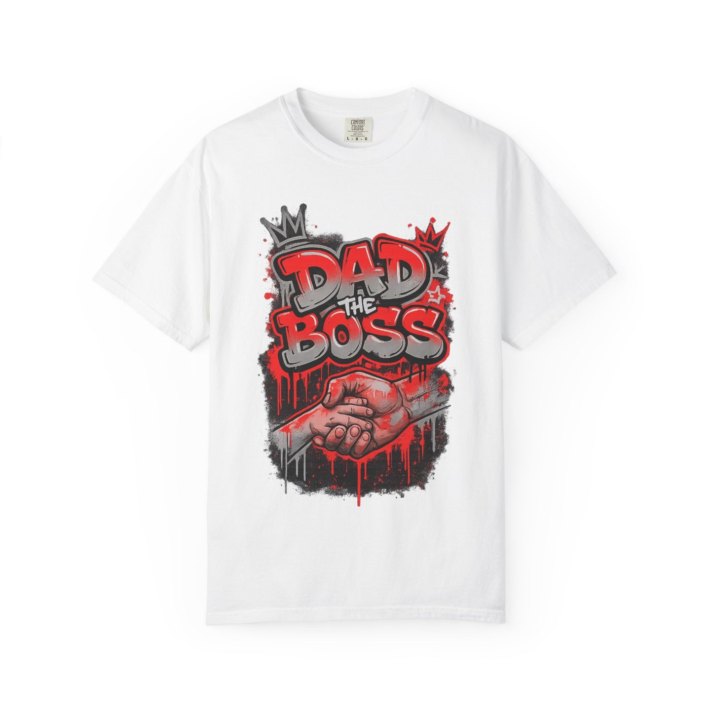 Dad The Boss shirt | Graffiti fist design, red black street art