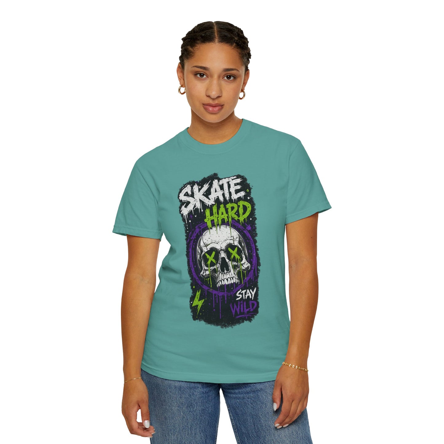 Skate Hard Skull T-Shirt — Stay Wild Graphic Tee