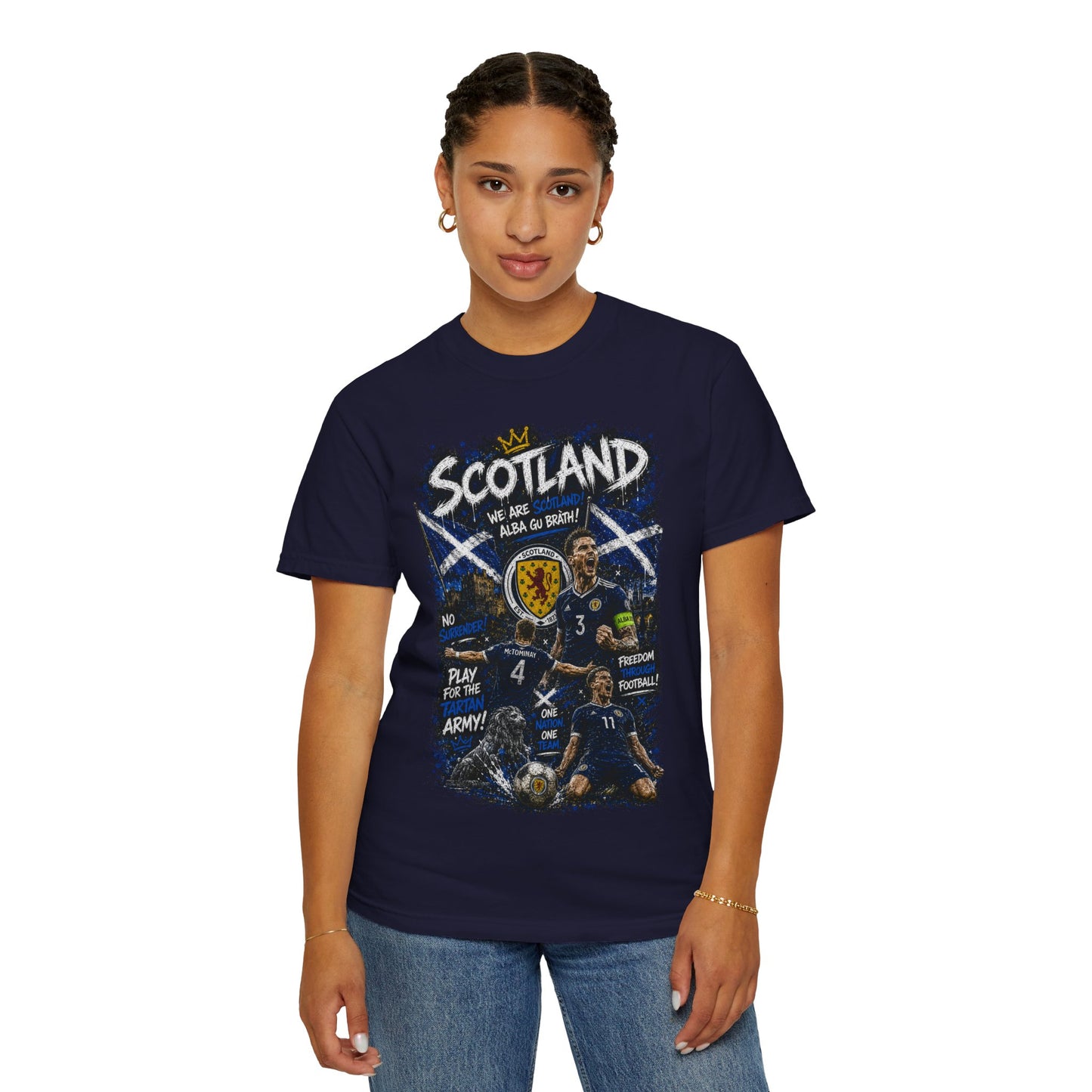 Scotland Football Players T-shirt | Scottish Soccer Crest, Saltire Graphics