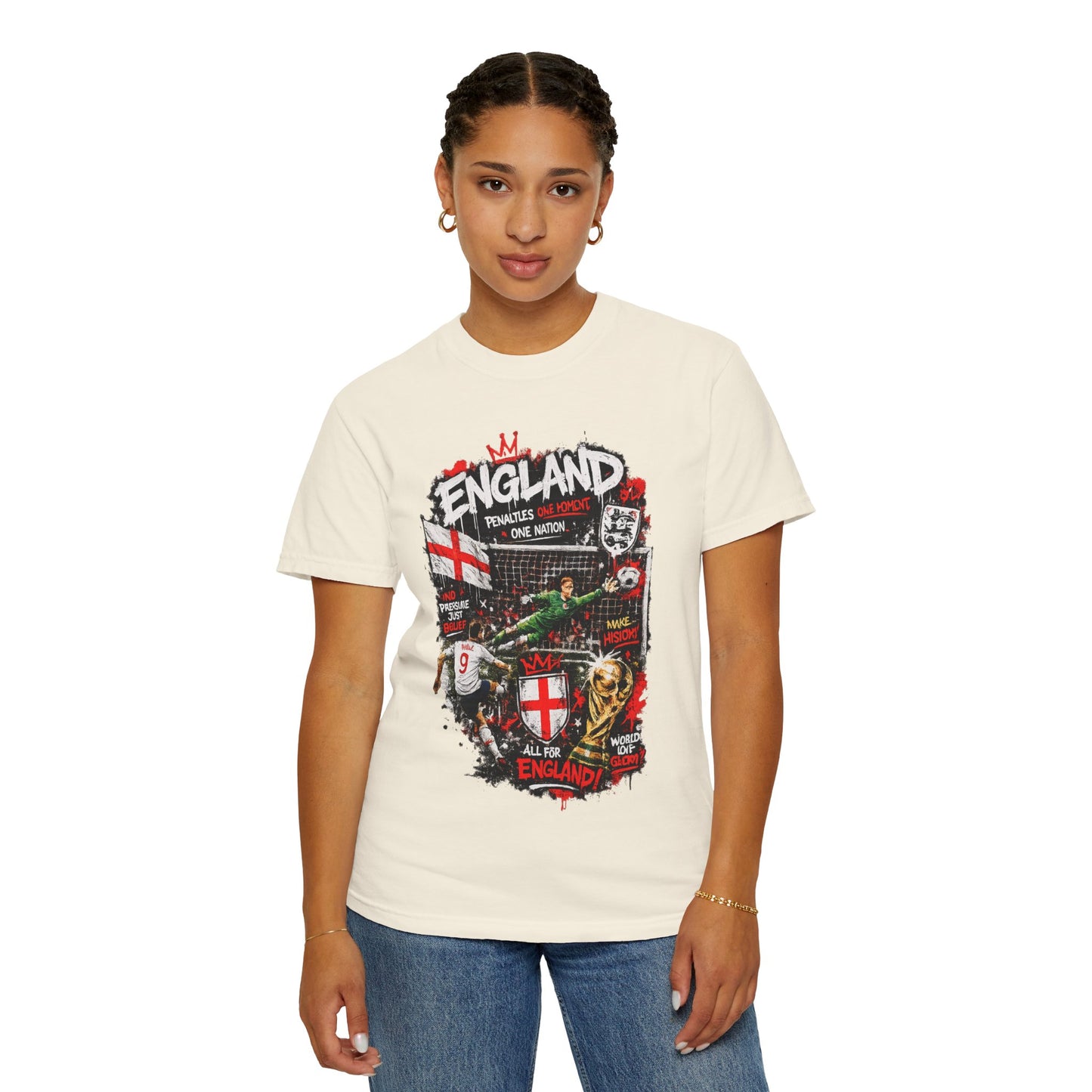England Football Collage T-shirt | St George Cross, Soccer Icons
