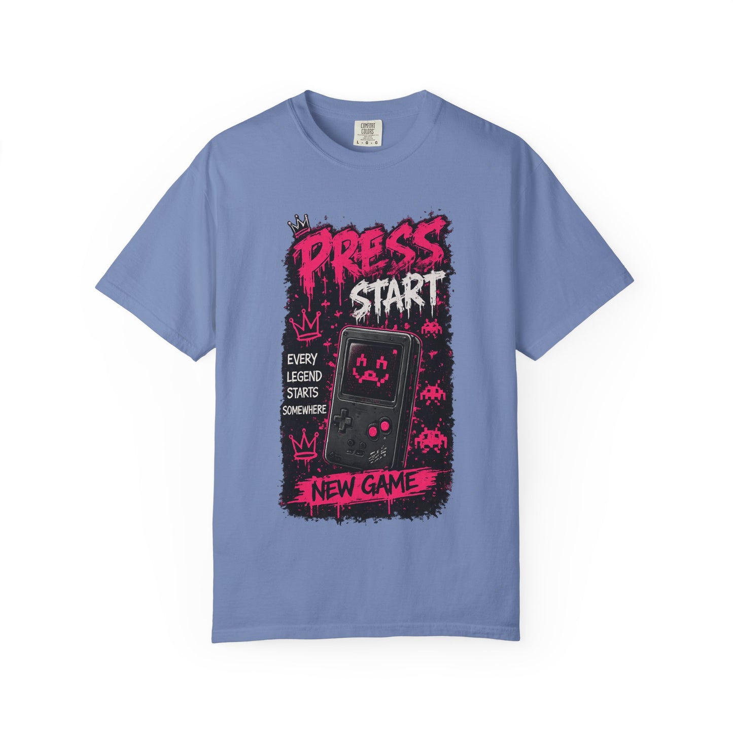 Press Start New Game T-Shirt — Retro Gamer Graphic Tee