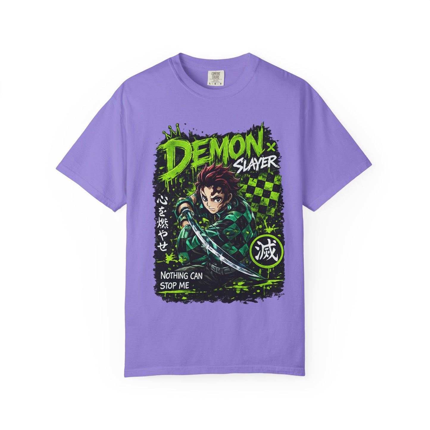 Demon Slayer Graphic T-Shirt — 'Nothing Can Stop Me' Anime Hero Tee