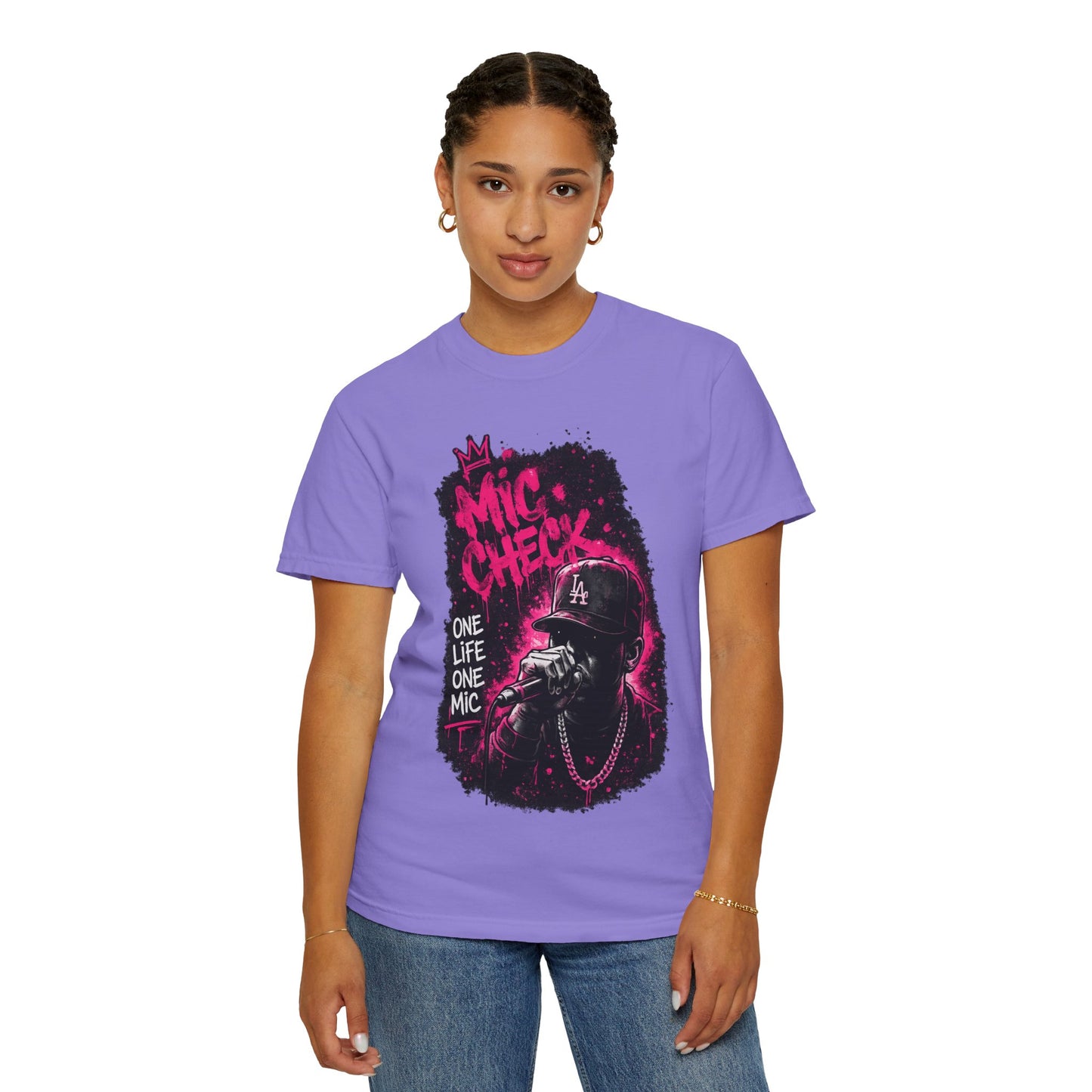 Mic Check T-Shirt — One Life One Mic Hip-Hop Graphic Tee