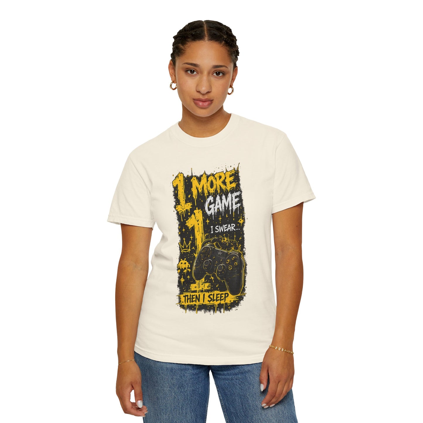 Gaming T-Shirt — “1 More Game I Swear Then I Sleep” Graphic Tee
