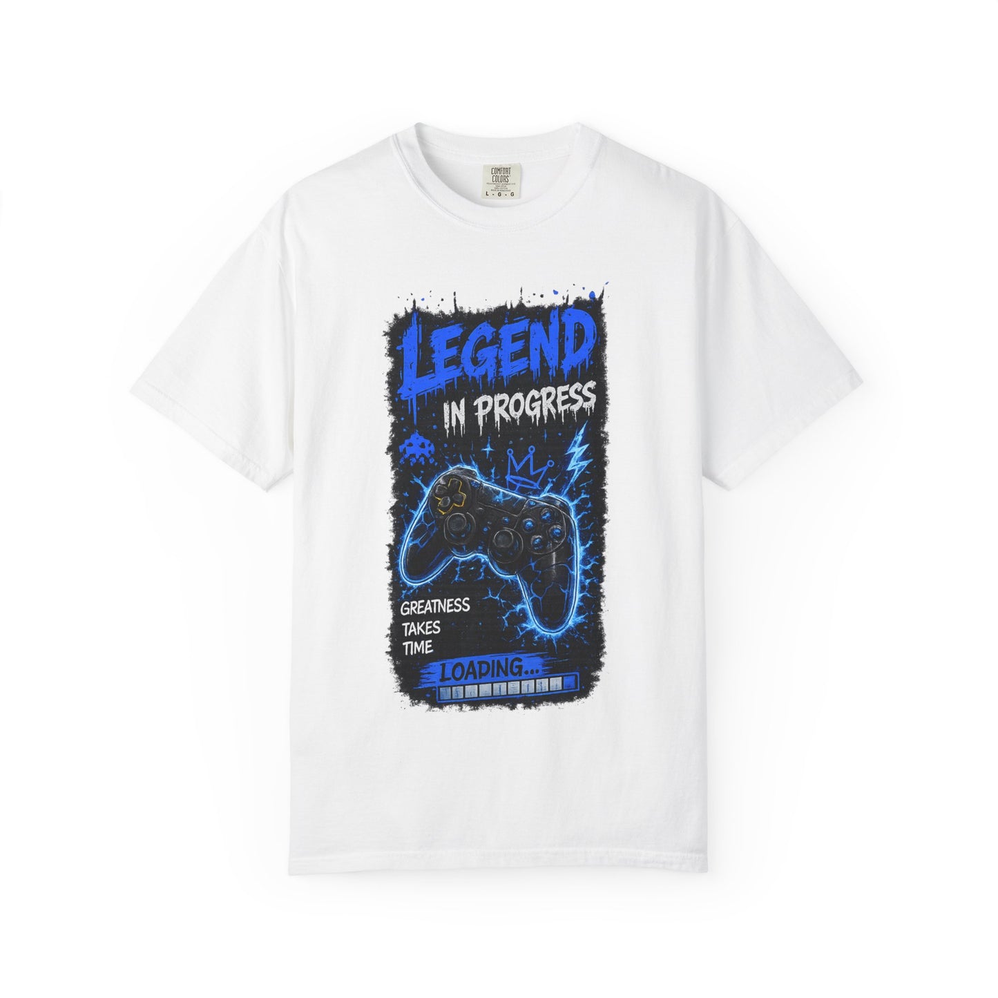 Legend in Progress Gamer T-Shirt — "Legend in Progress" Graphic Tee with Controller