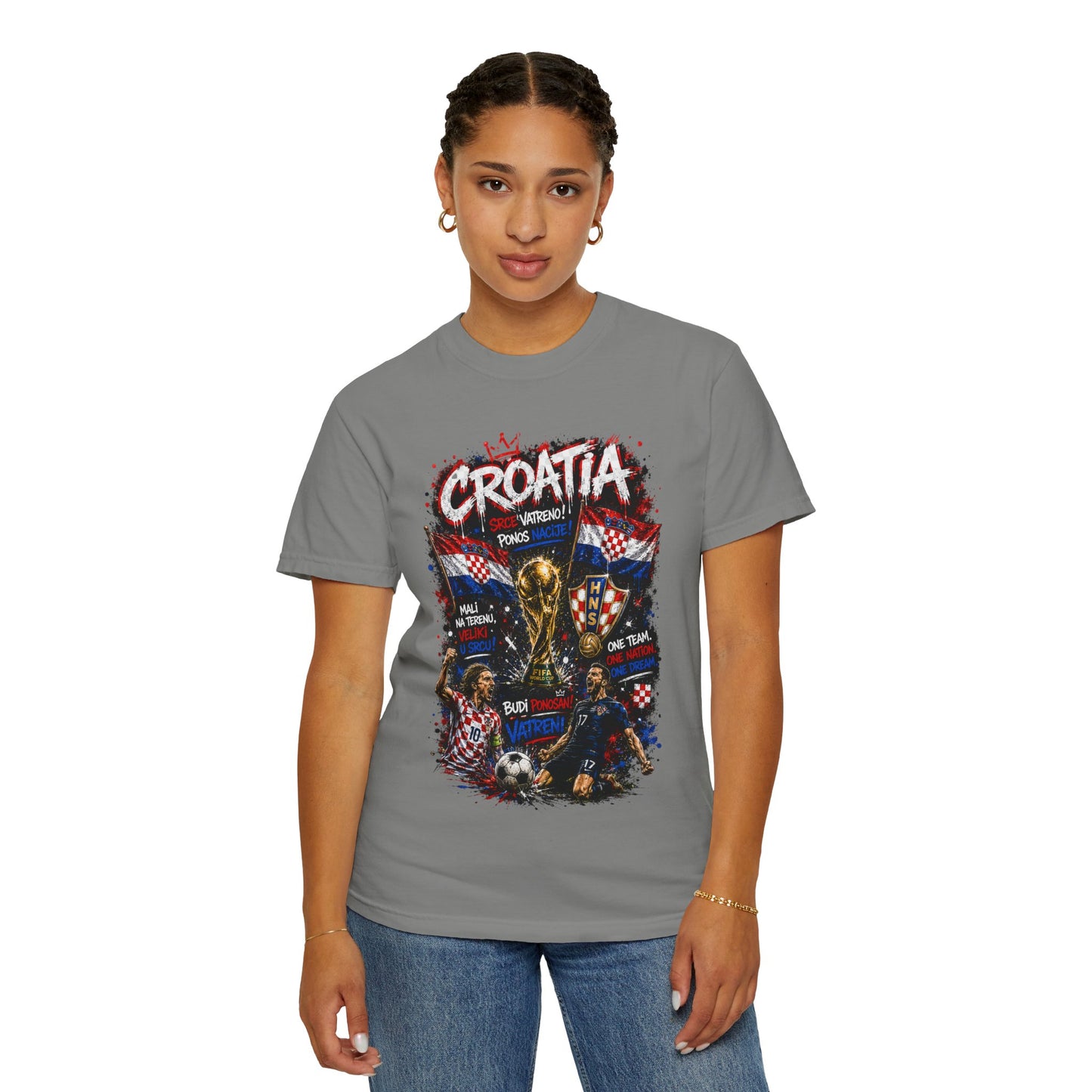 Croatia World Cup Trophy Soccer T-Shirt | Croatian Flag Football Tee