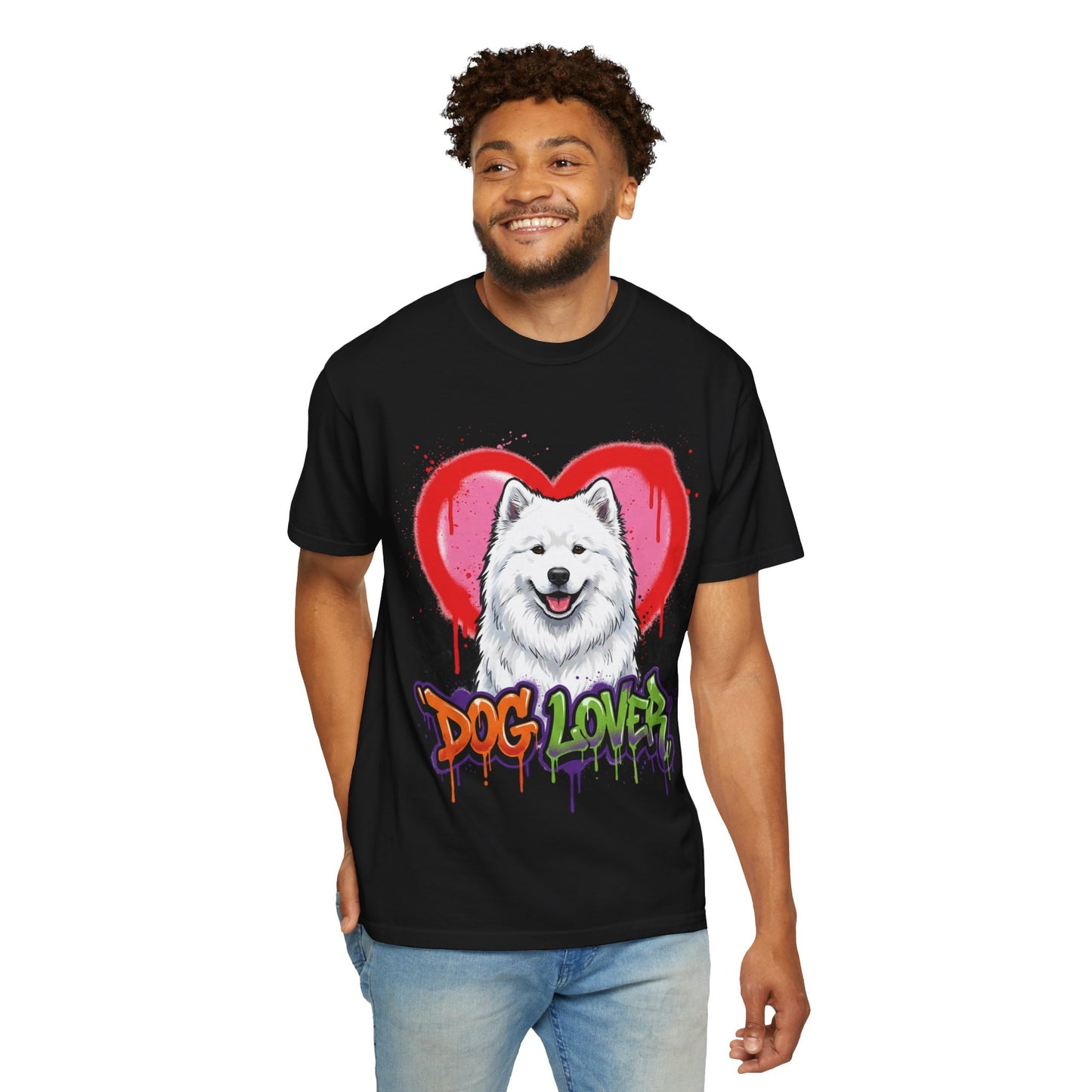 Dog Lover T-Shirt — Cute Samoyed Heart Graphic Tee