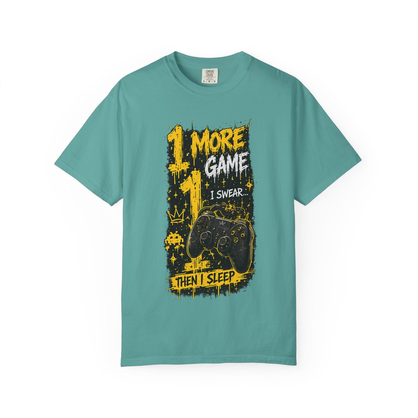 Gaming T-Shirt — “1 More Game I Swear Then I Sleep” Graphic Tee