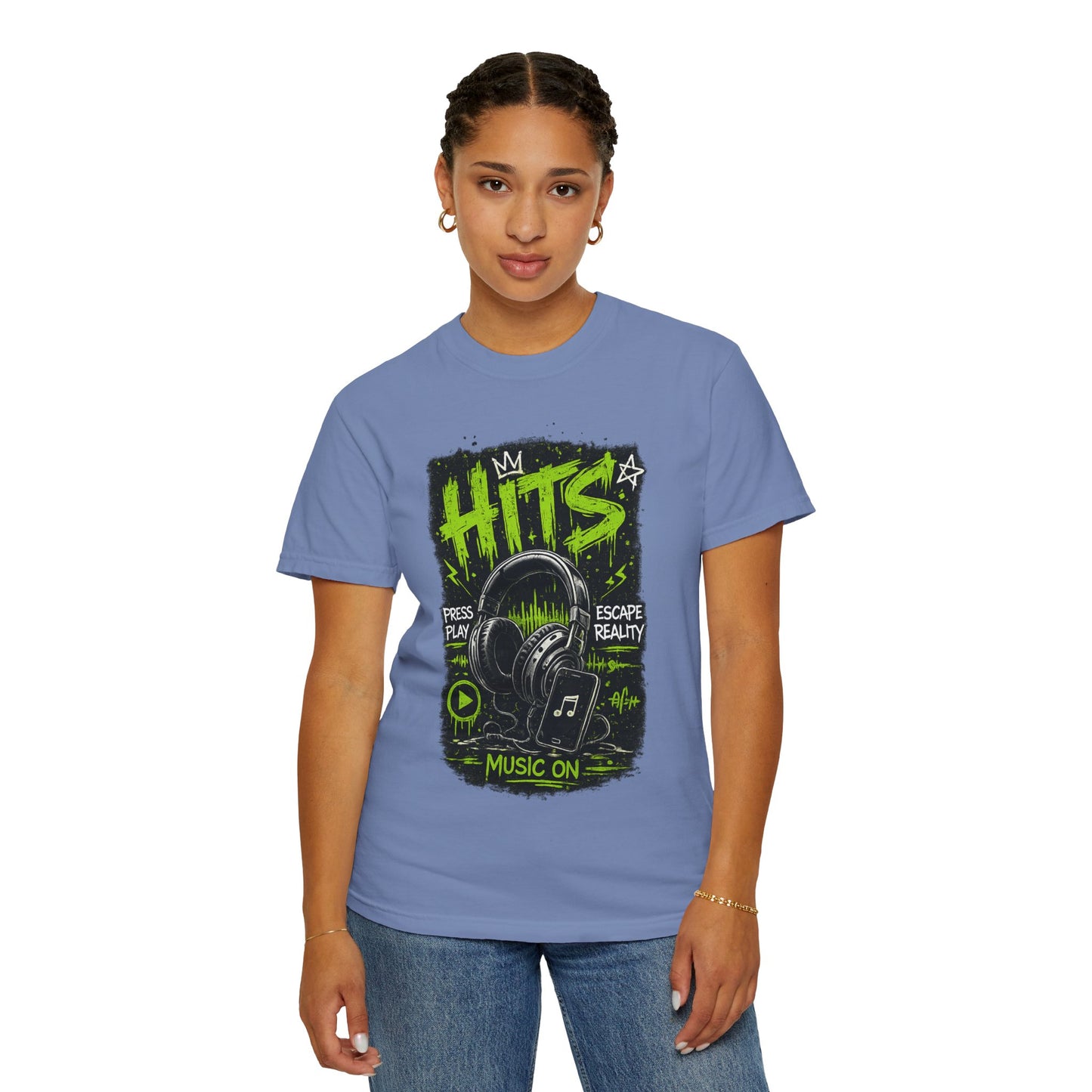 Hits Headphones Graphic T-Shirt — Music On Streetwear Tee