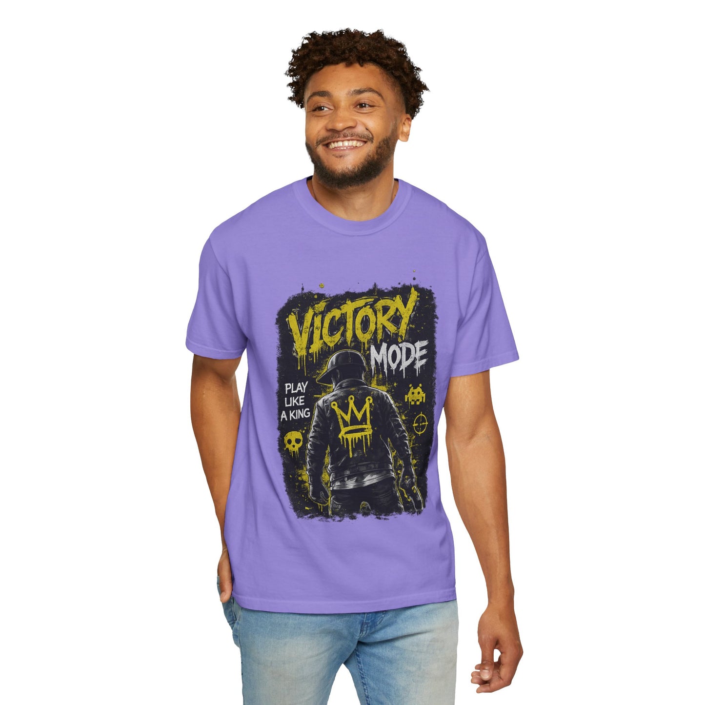 Victory Mode T-Shirt — 'Play Like a King' Graphic Tee for Gamers