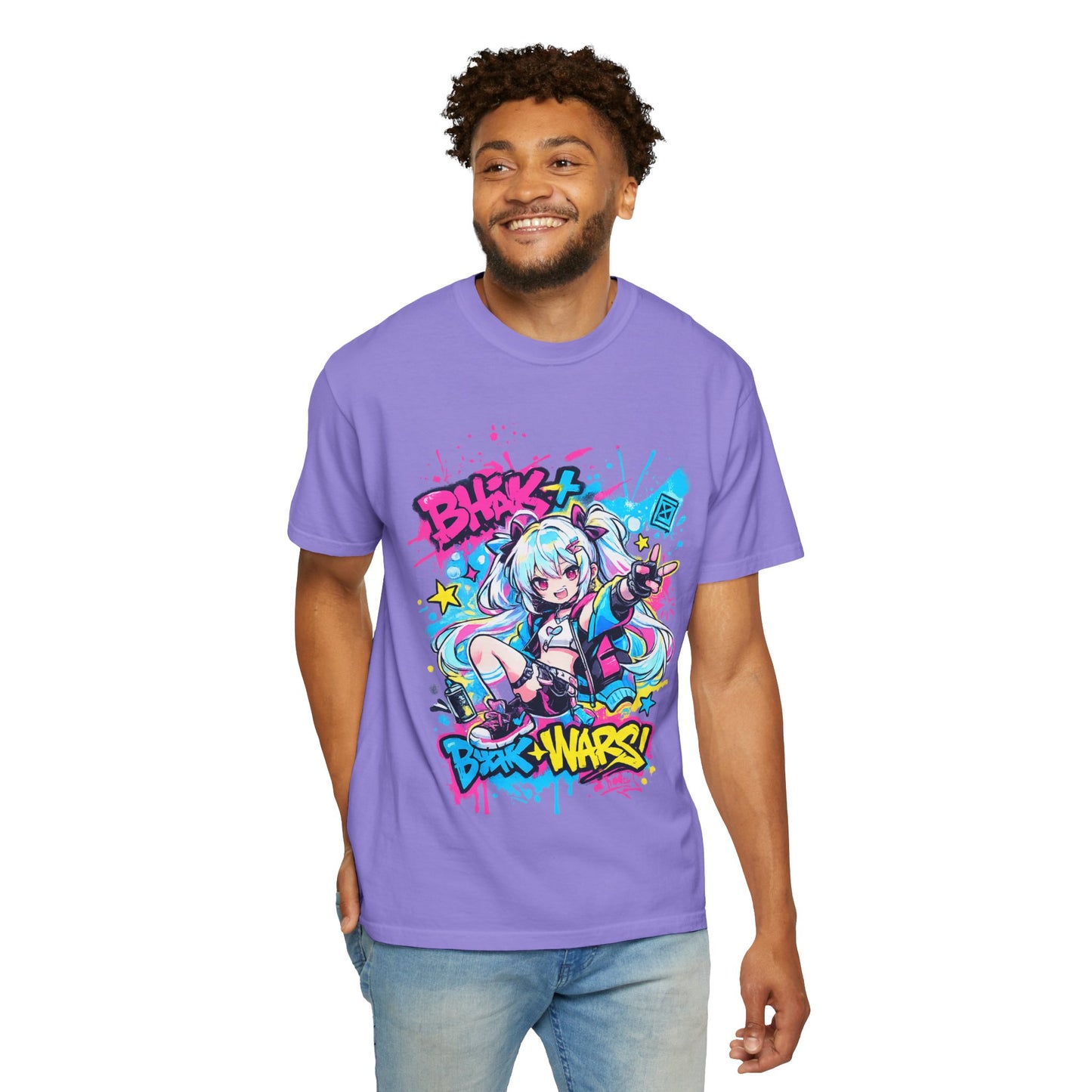 Anime Gamer Girl Graphic T-Shirt — "Blox Wars" Streetwear Tee
