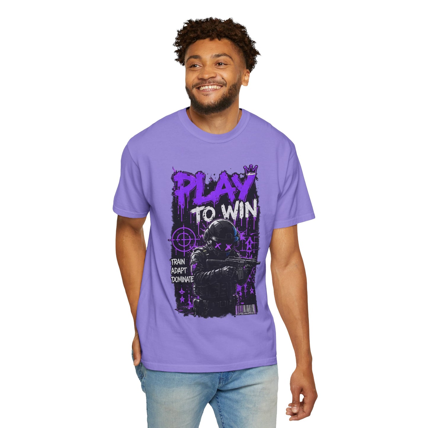 Play to Win Graphic T-Shirt — Gamer Tactical Design