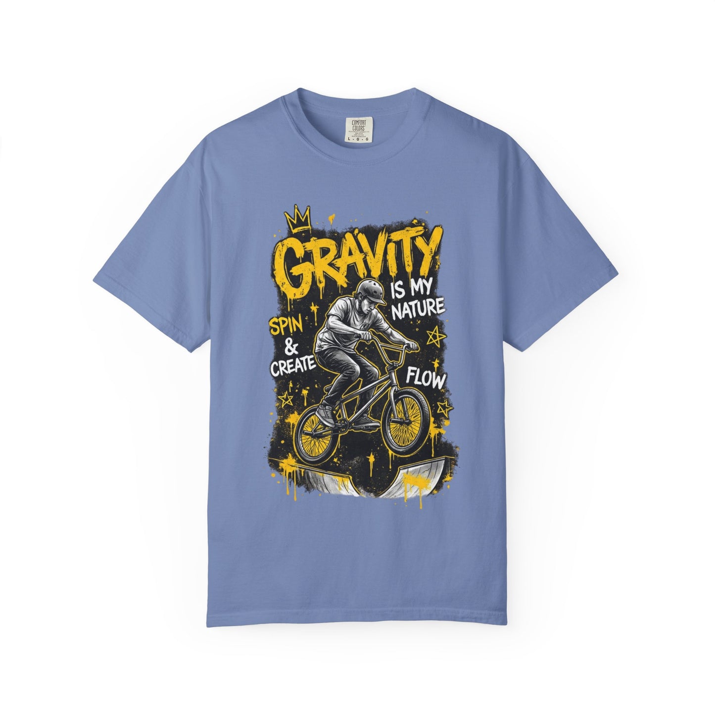 Gravity Is My Nature BMX T-Shirt — Spin, Create & Flow Graphic Tee