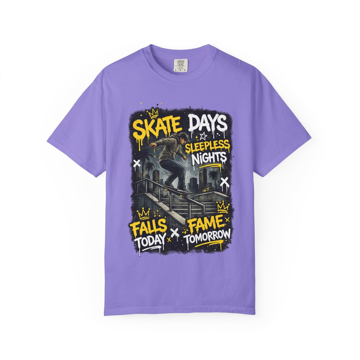 Skate Days Graphic T-Shirt — "Skate Days Sleepless Nights" Streetwear Tee