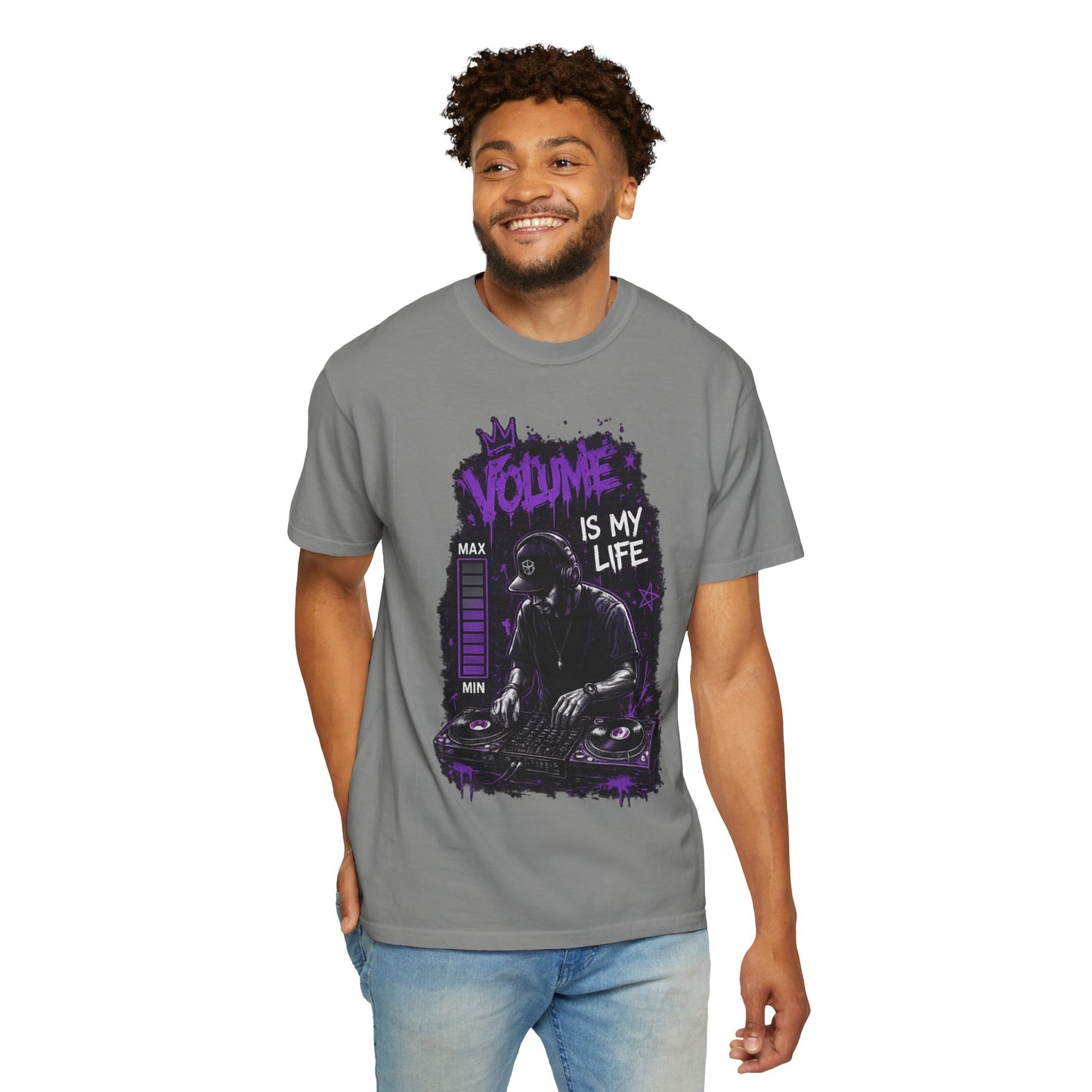 Volume Is My Life DJ T‑Shirt — Graphic Turntable Tee for Music Lovers