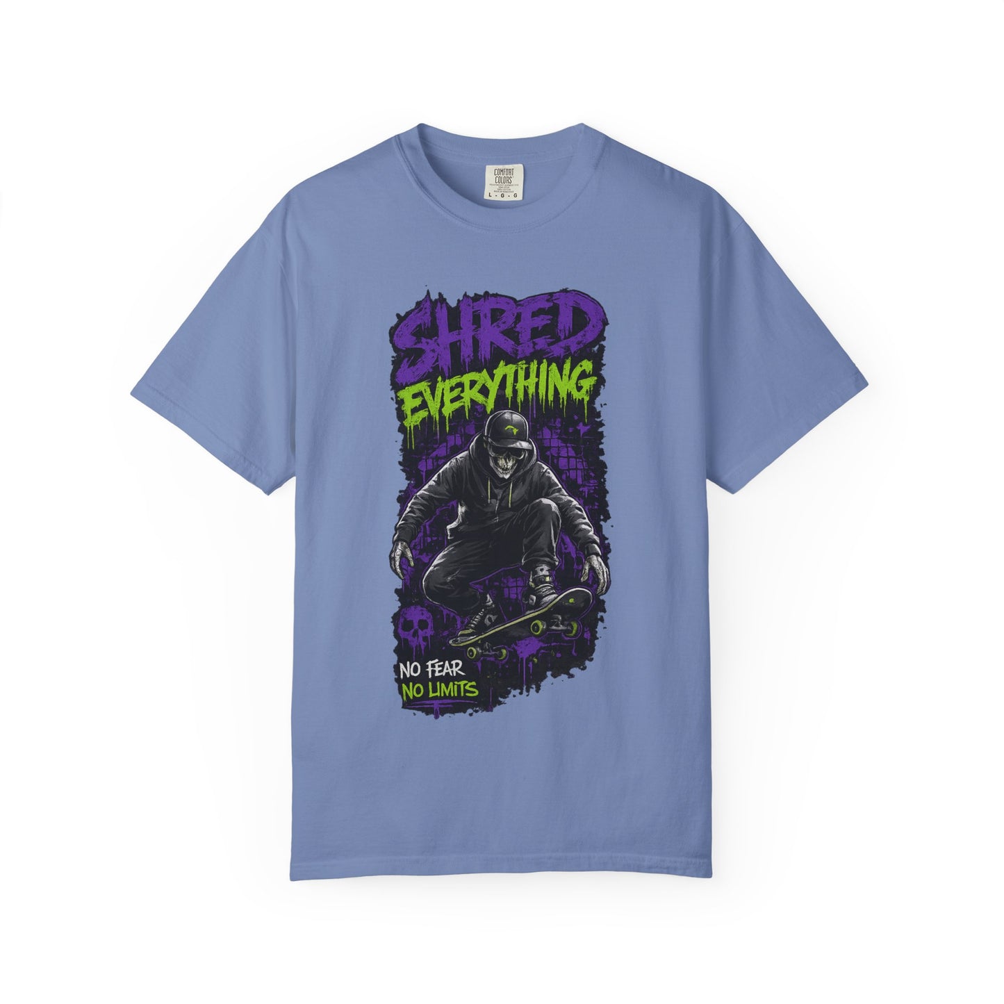 Shred Everything Skateboard T-Shirt — No Fear, No Limits Graphic Tee