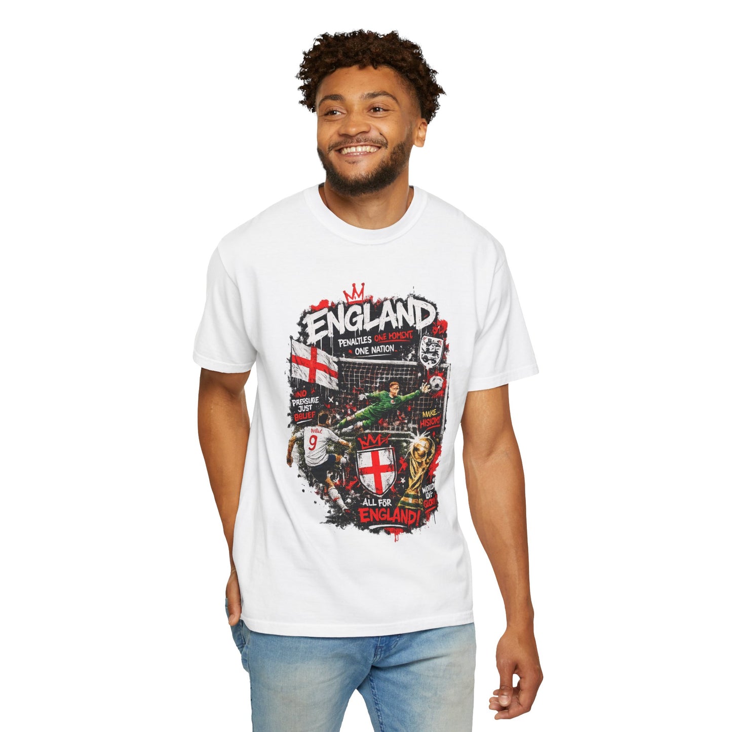 England Football Collage T-shirt | St George Cross, Soccer Icons