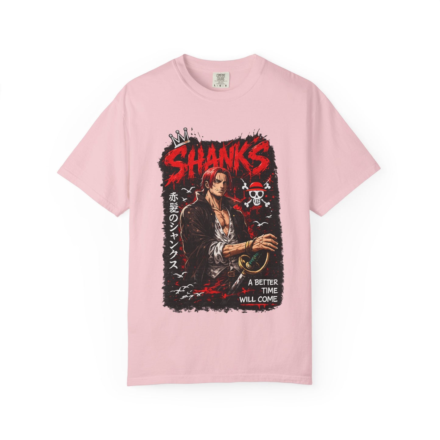Shanks Anime Pirate Graphic T-Shirt — "A Better Time Will Come"