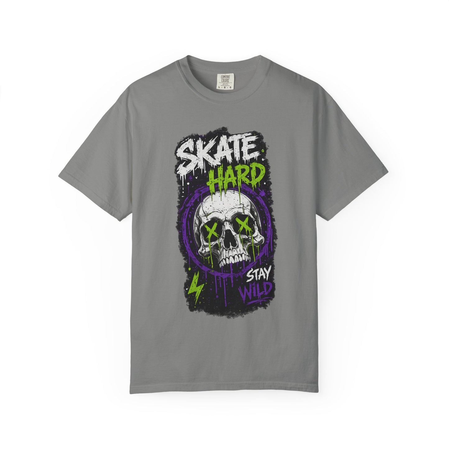 Skate Hard Skull T-Shirt — Stay Wild Graphic Tee