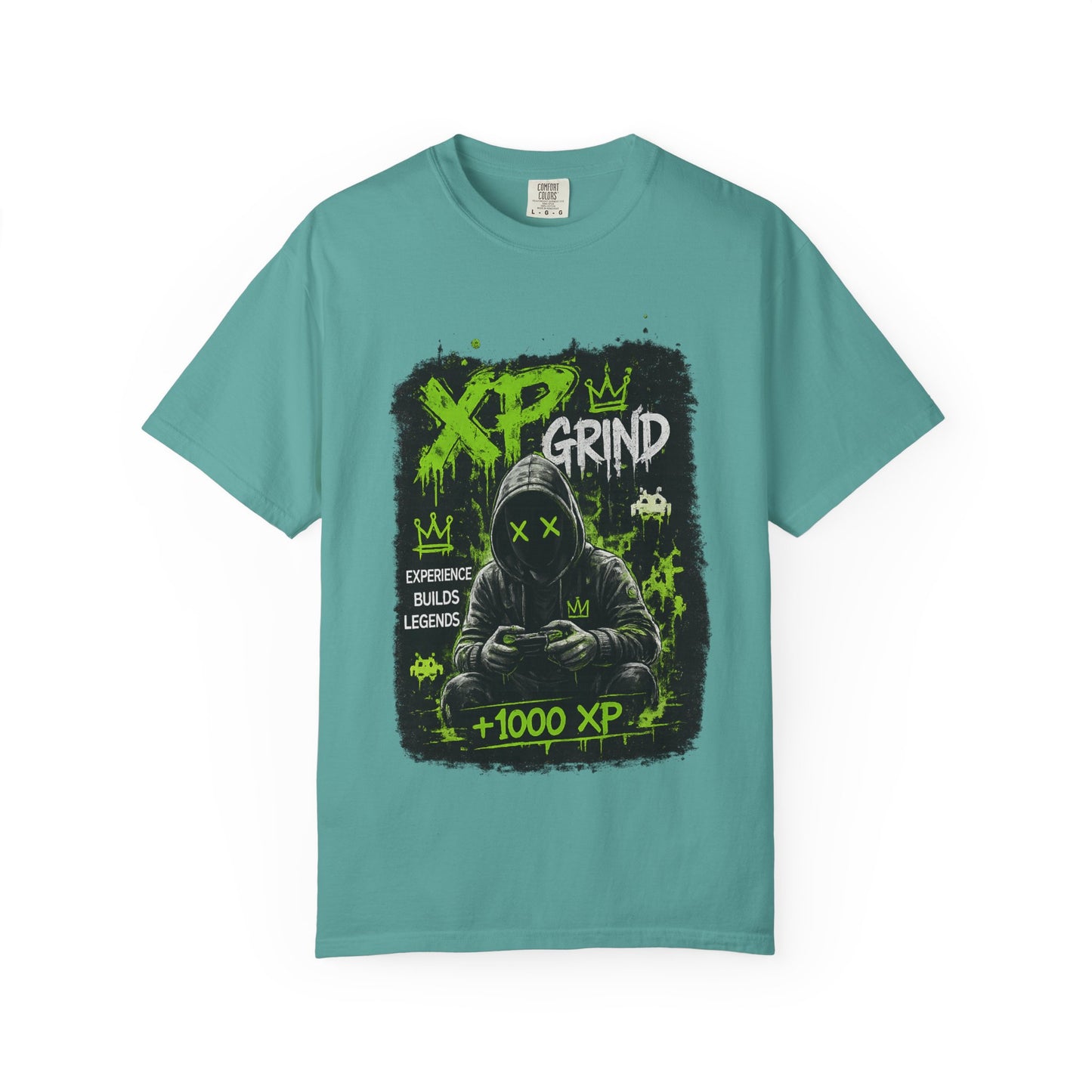 XP Grind Gamer T-Shirt — +1000 XP Hoodie-Style Graphic Tee for Gamers