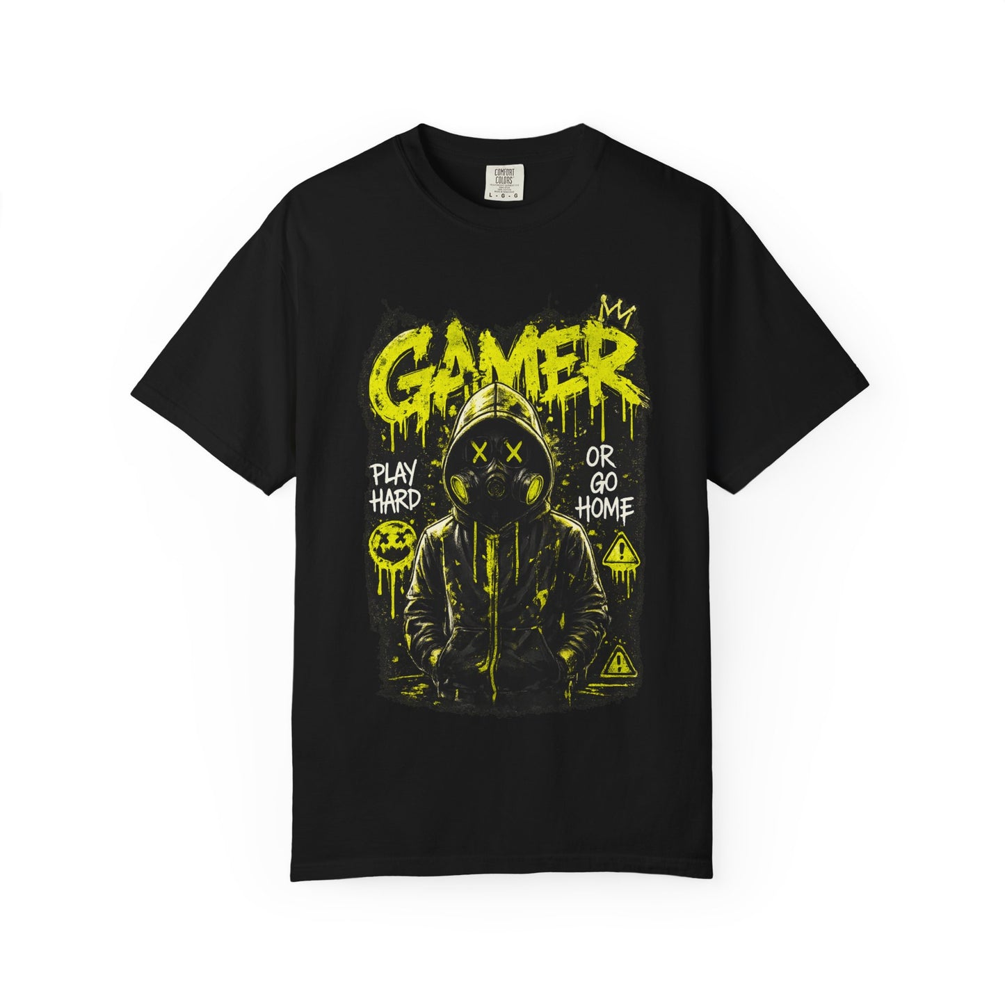 Gamer Graphic T-Shirt — "Play Hard or Go Home" Neon Streetwear