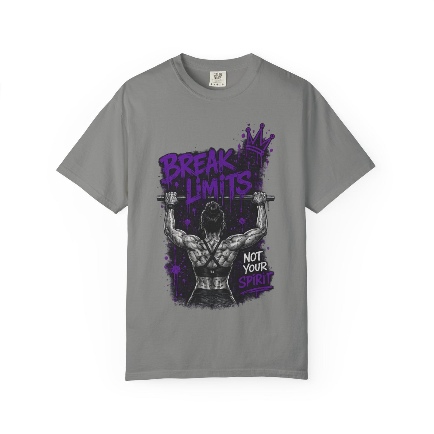 Break Limits Weightlifting T-Shirt – "Not Your Spirit" Gym Tee