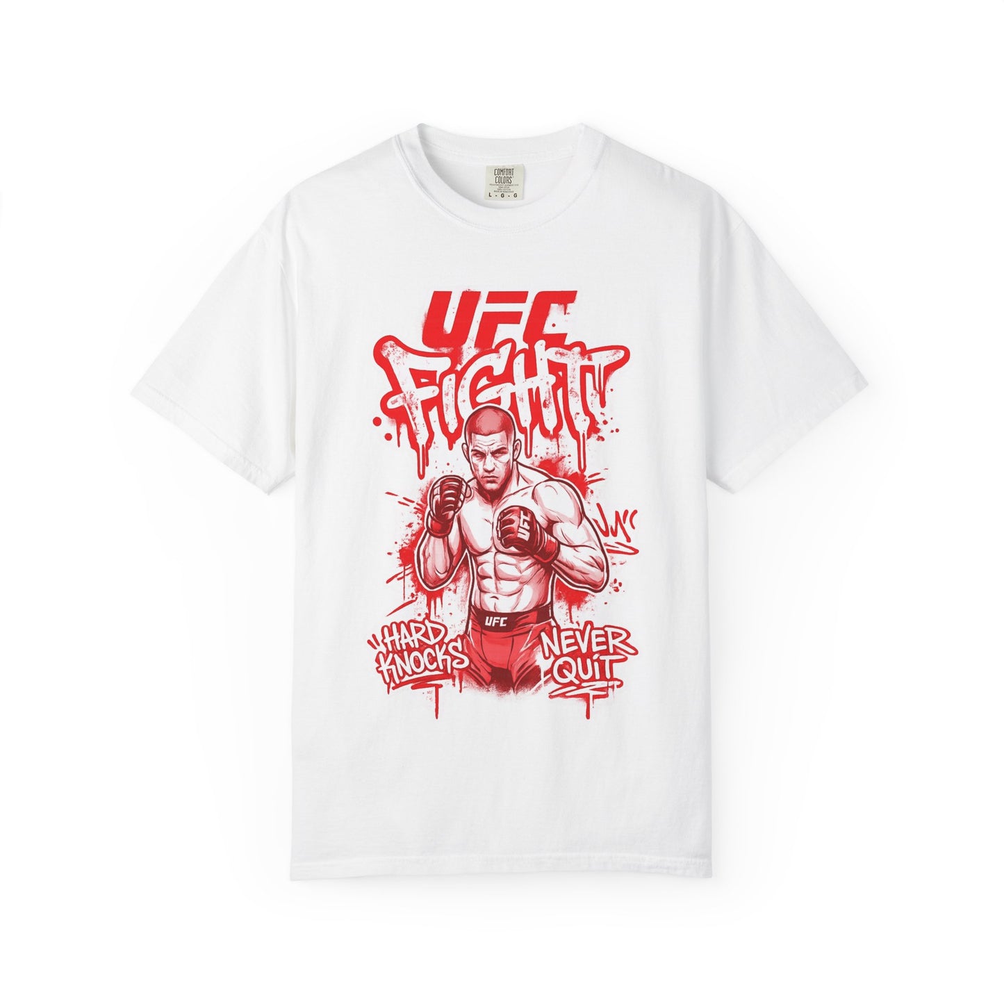 Fight Club MMA T-Shirt — 'UFC Fight' Graphic Tee, 'Hard Knocks Never Quit'