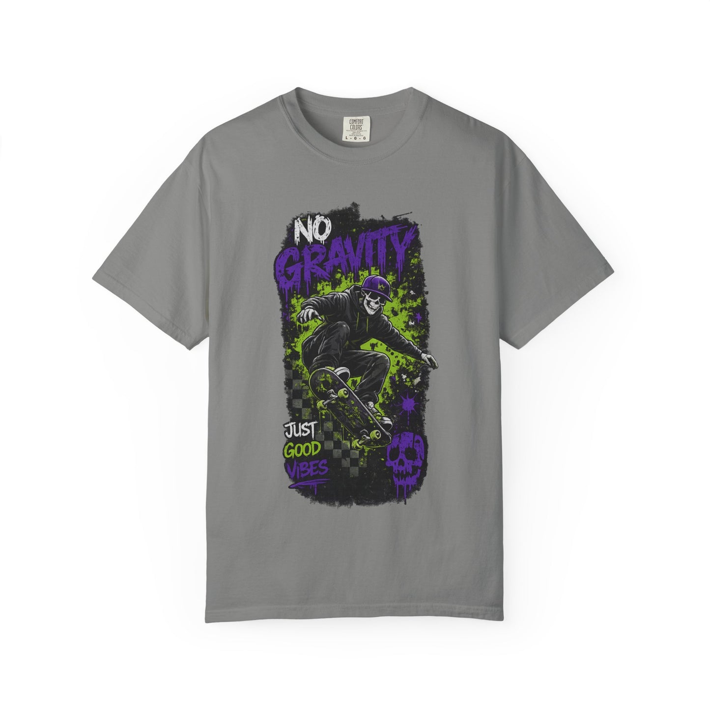 No Gravity Skateboard T-Shirt — Skate Punk Graphic Tee ("Just Good Times")