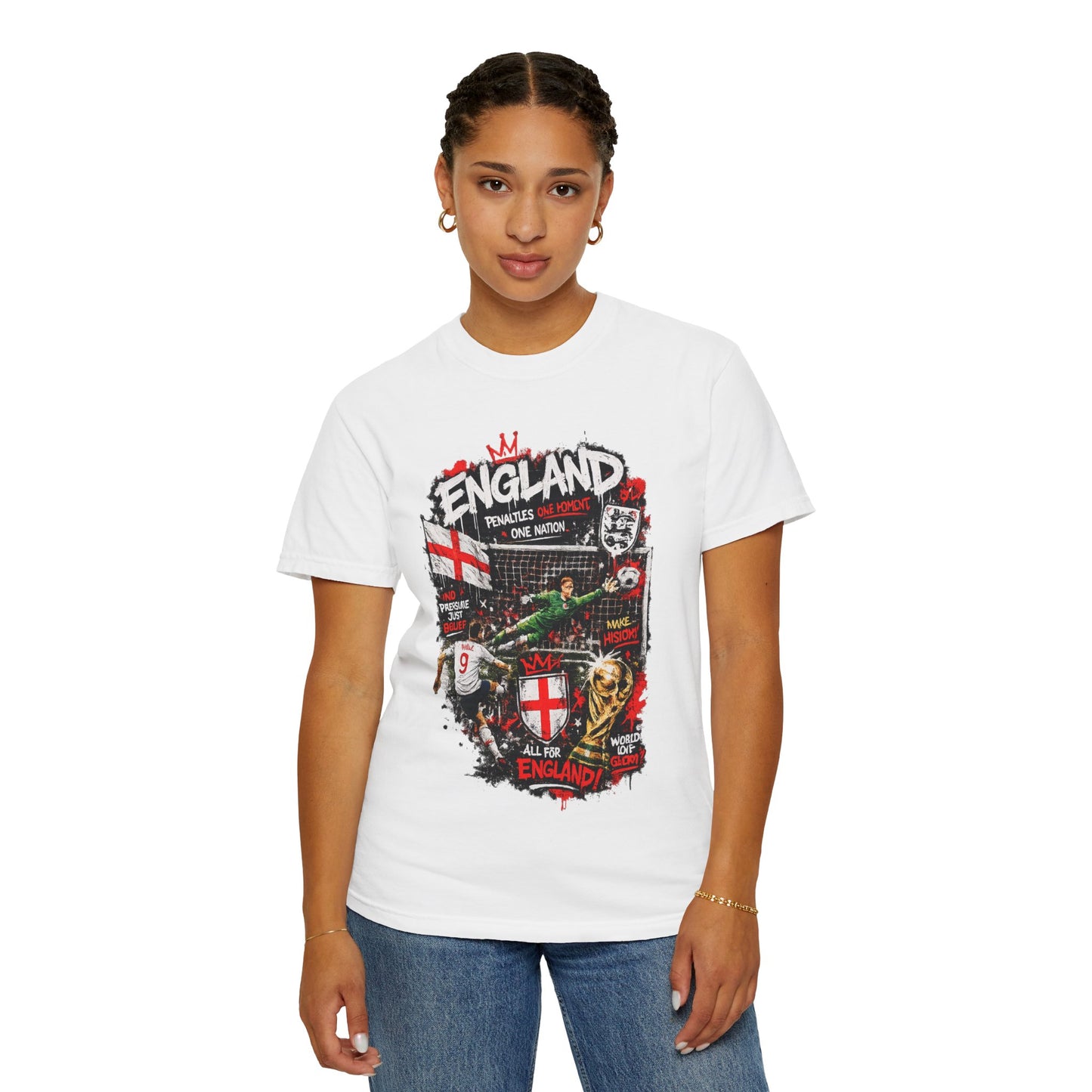 England Football Collage T-shirt | St George Cross, Soccer Icons