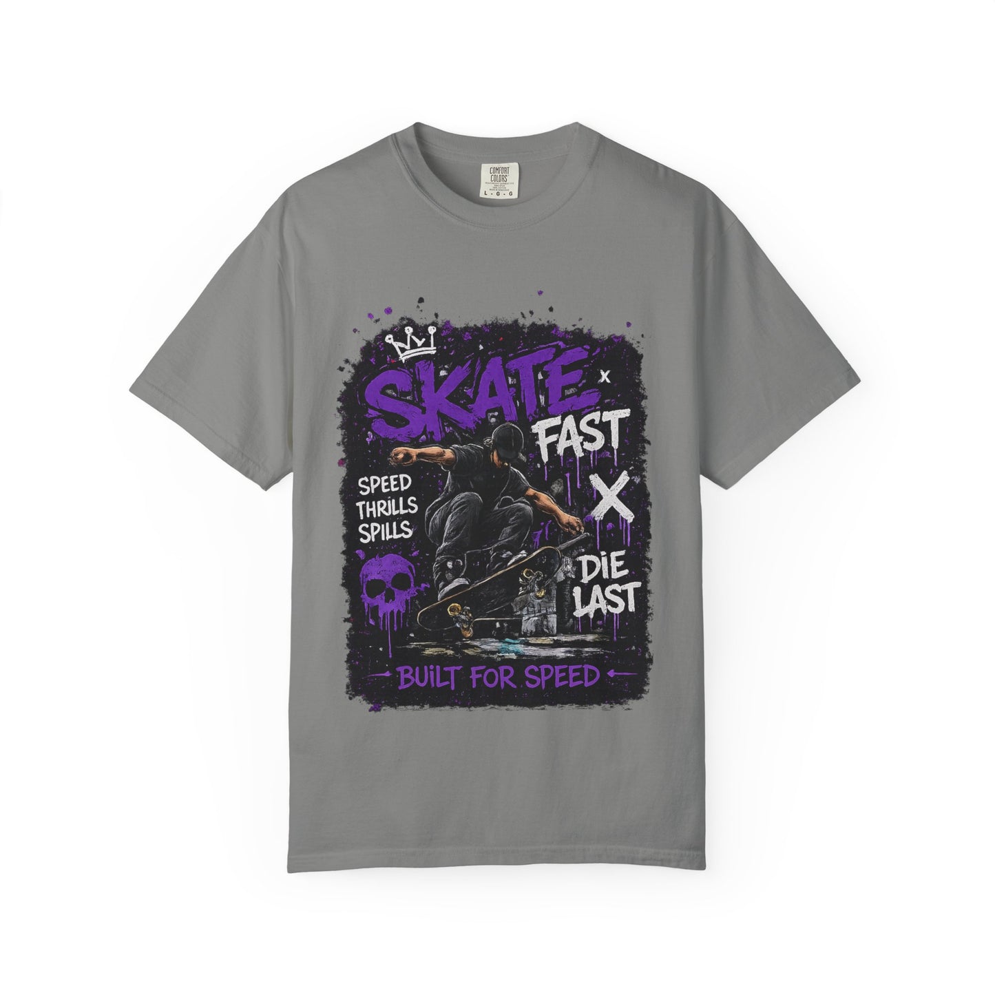 Skate Fast Skateboard T‑Shirt — "Built for Speed" Graphic Tee
