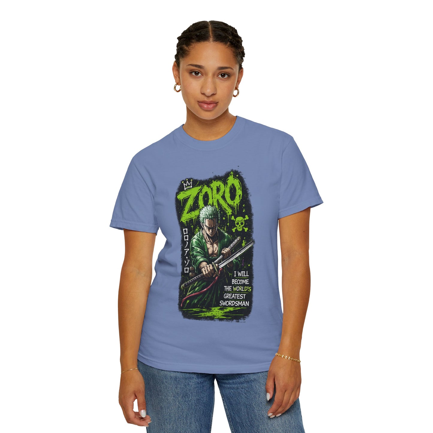 Zoro Graphic T-Shirt — 'I Will Become The World's Greatest Swordsman' Anime Tee