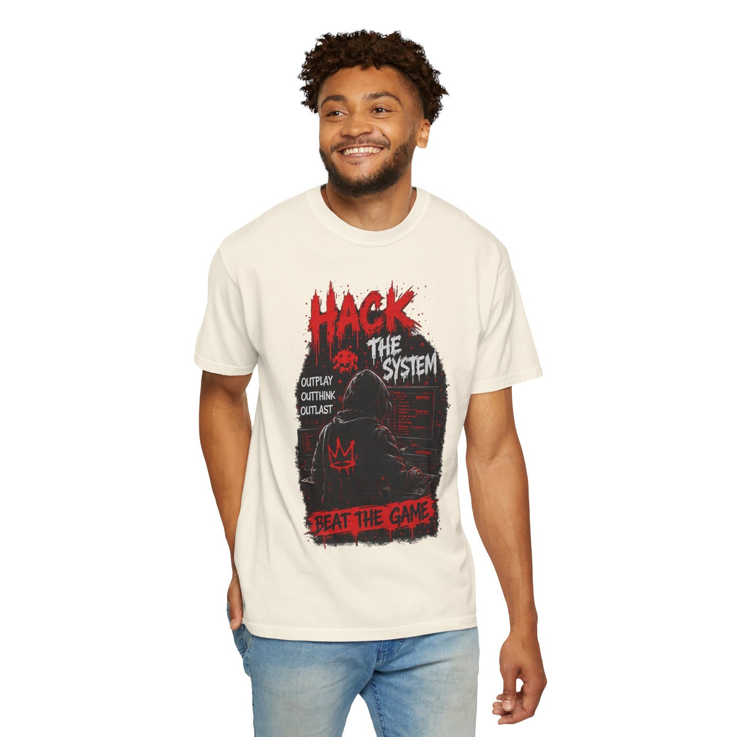 Hack the System T-Shirt — Beat the Game Hacker Graphic Tee