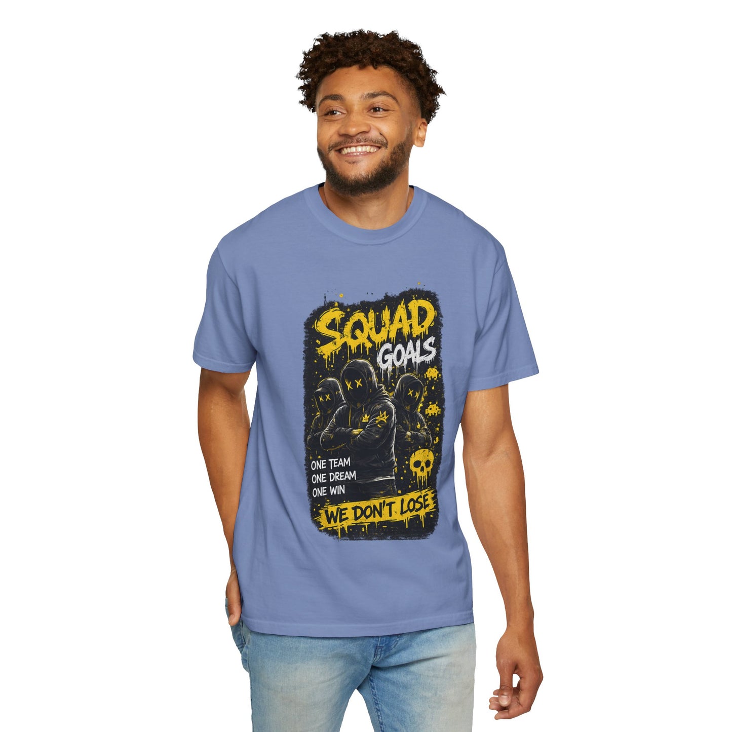 Squad Goals Graphic T-Shirt — 'We Don't Lose' Team Skull Tee