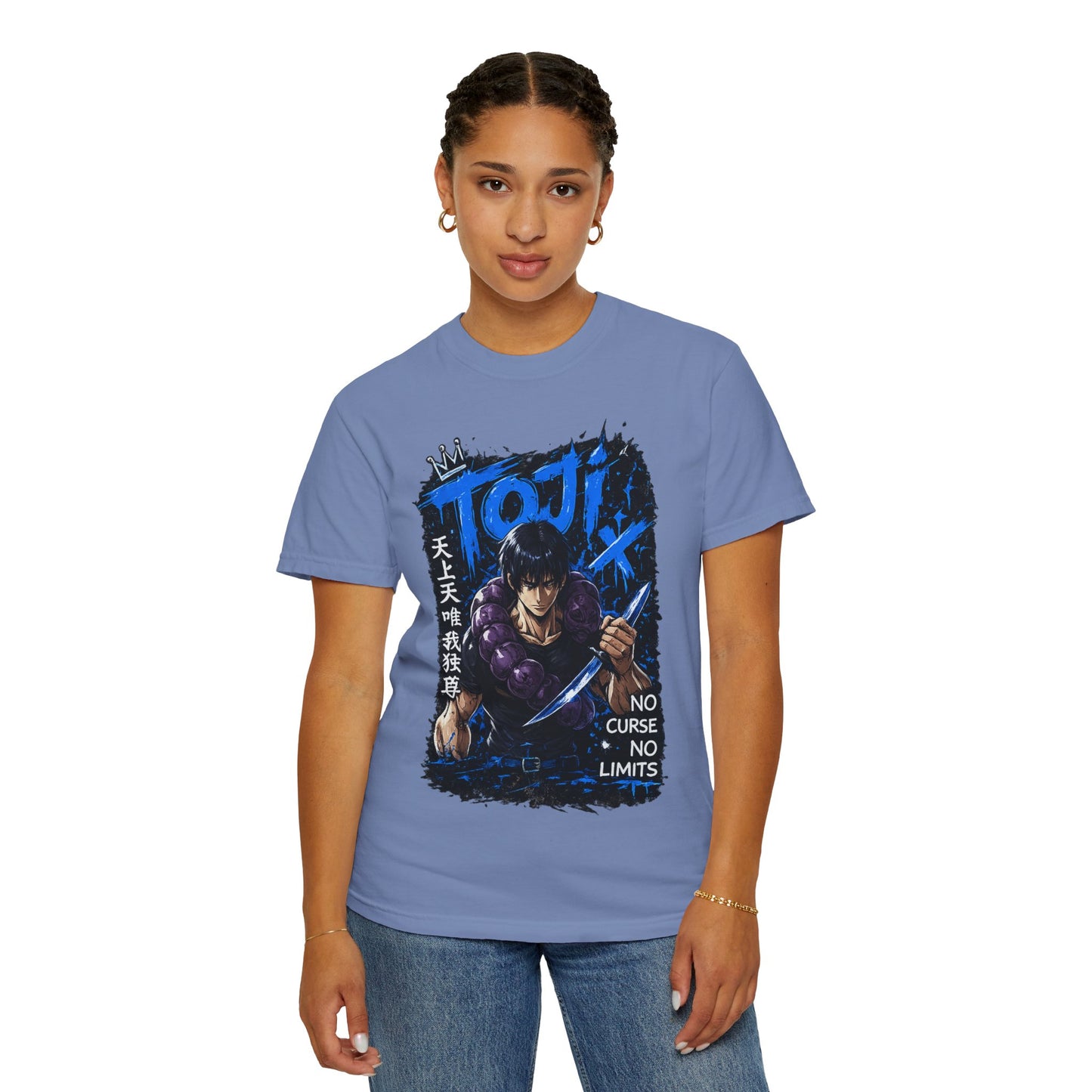 Toji Swordfighter Anime T-Shirt — 'No Curse, No Limits' Graphic Tee