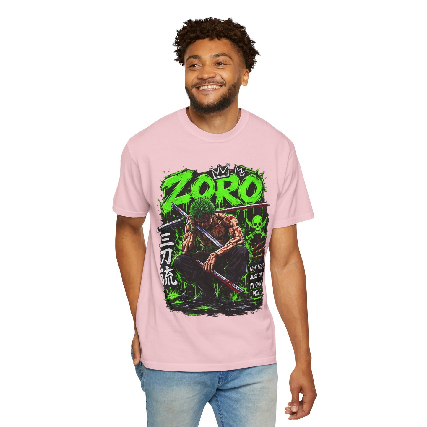 Zoro Anime Graphic T-Shirt — 'Not Lost, Just On My Own Path' Design