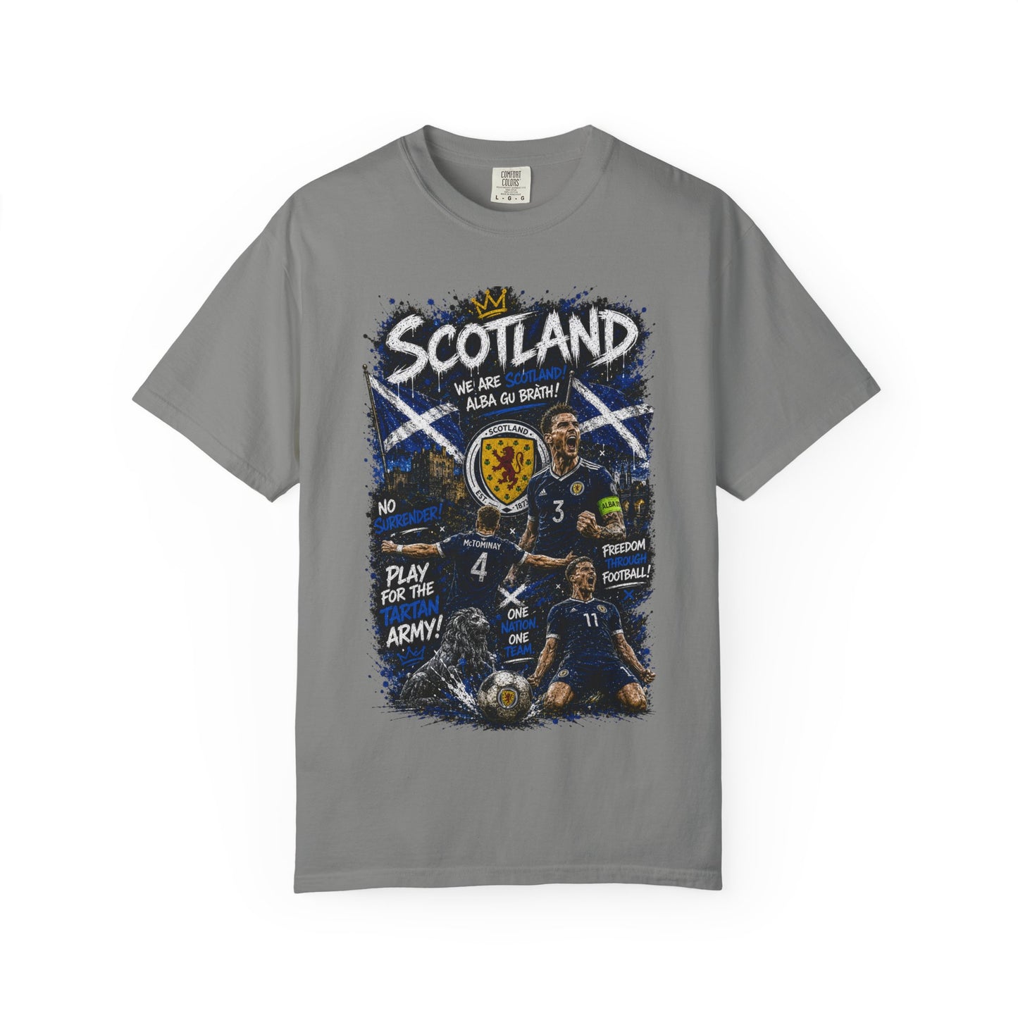Scotland Football Players T-shirt | Scottish Soccer Crest, Saltire Graphics