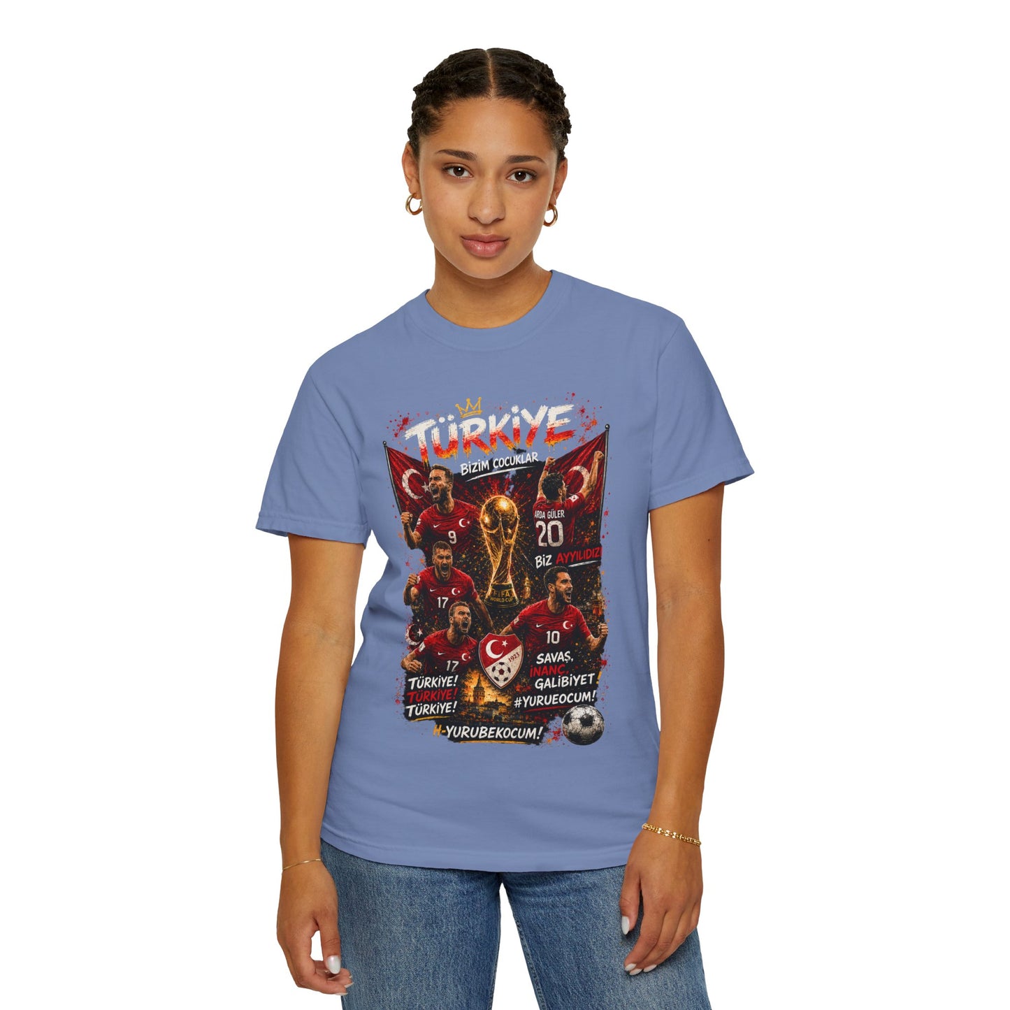 Turkey Football Champions T-Shirt | World Cup Trophy, Players, Turkish Flag