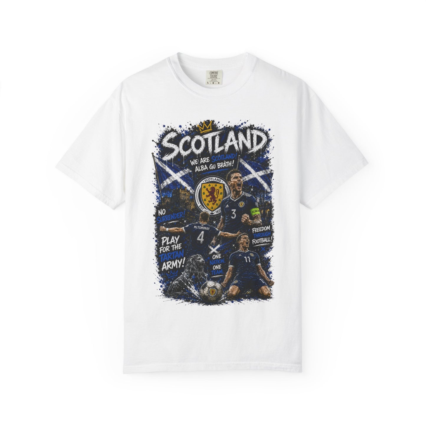Scotland Football Players T-shirt | Scottish Soccer Crest, Saltire Graphics
