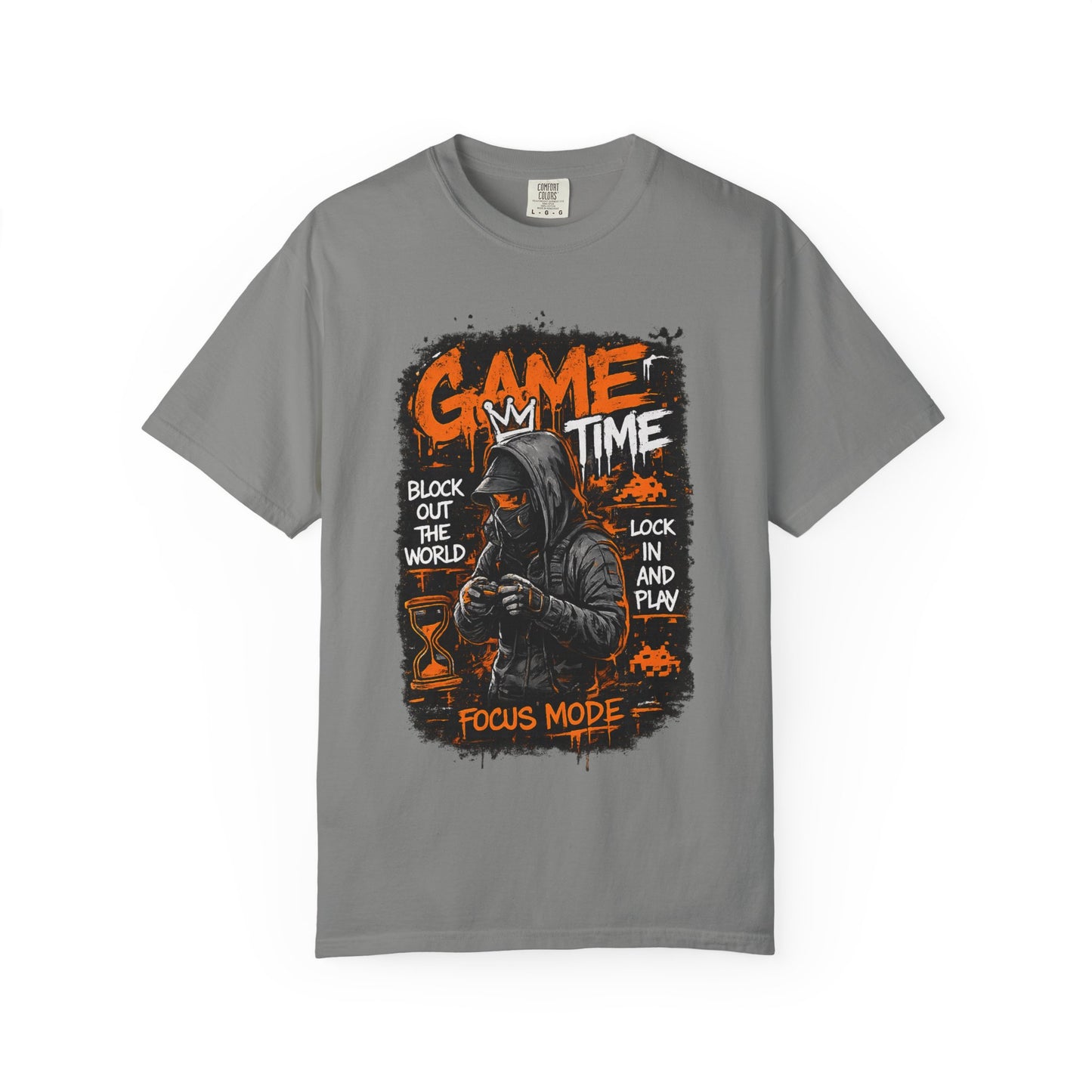 Game Time Hooded Grim Reaper illustration T-Shirt | Focus Mode, Gaming