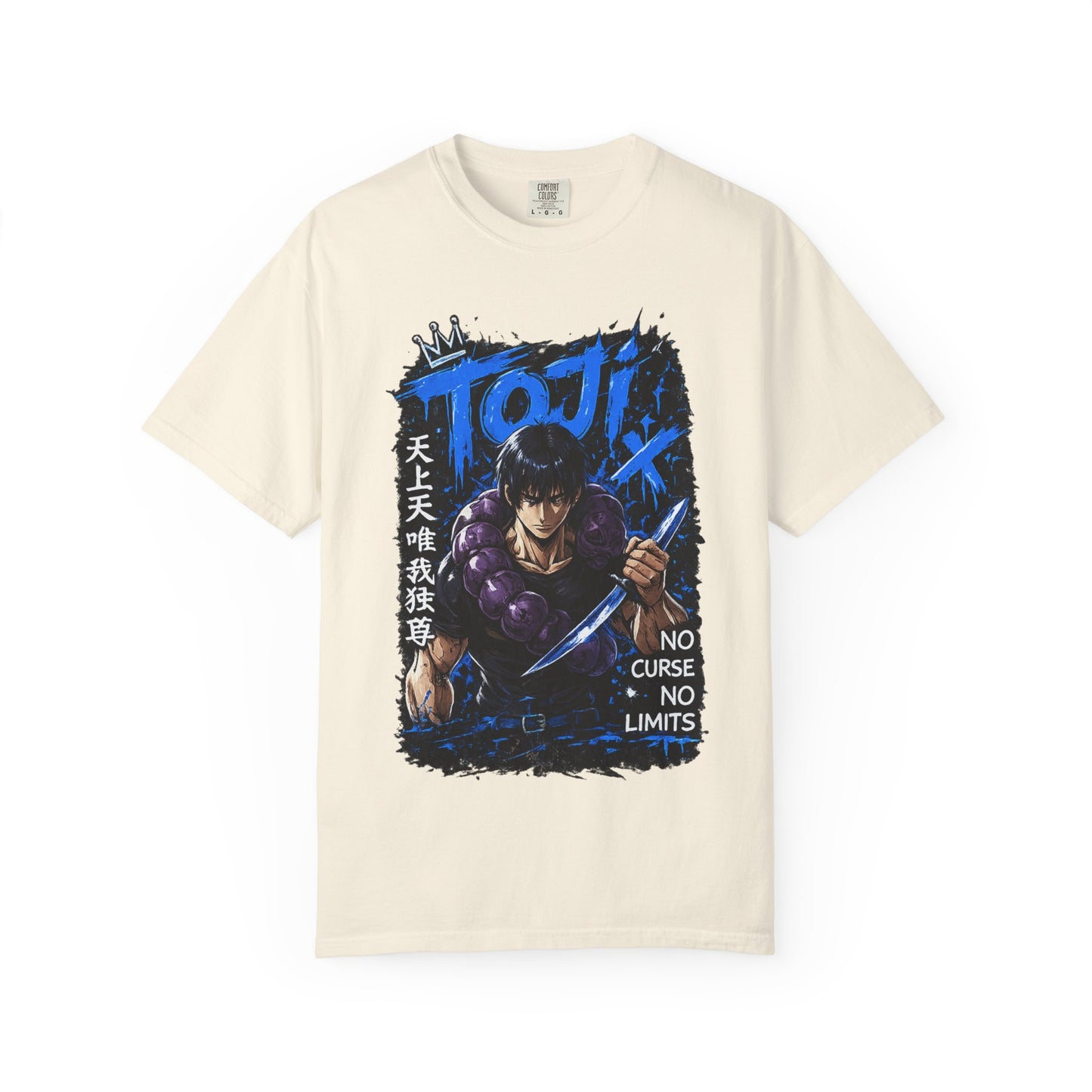 Toji Swordfighter Anime T-Shirt — 'No Curse, No Limits' Graphic Tee