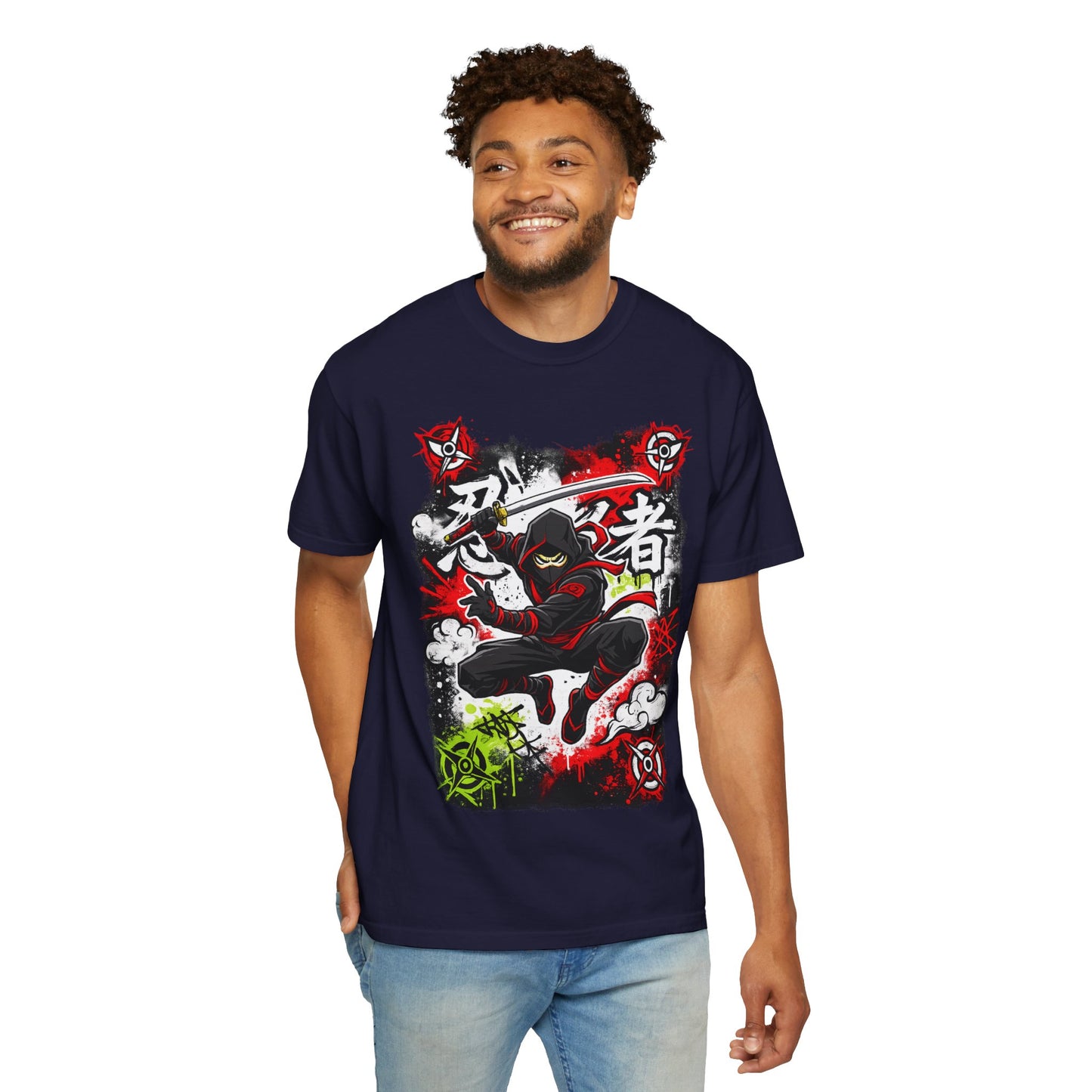 Ninja Warrior Graphic T-Shirt — Japanese Kanji Samurai Streetwear