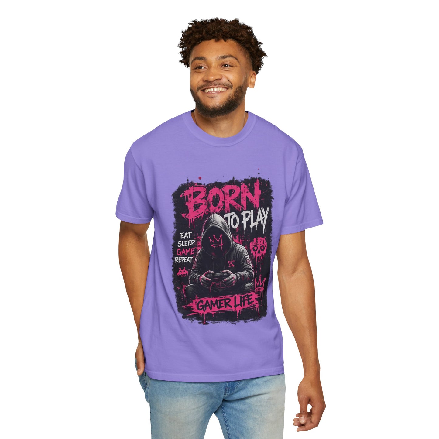 Gamer Life T-Shirt — "Born to Play" Hooded Player Graphic Tee