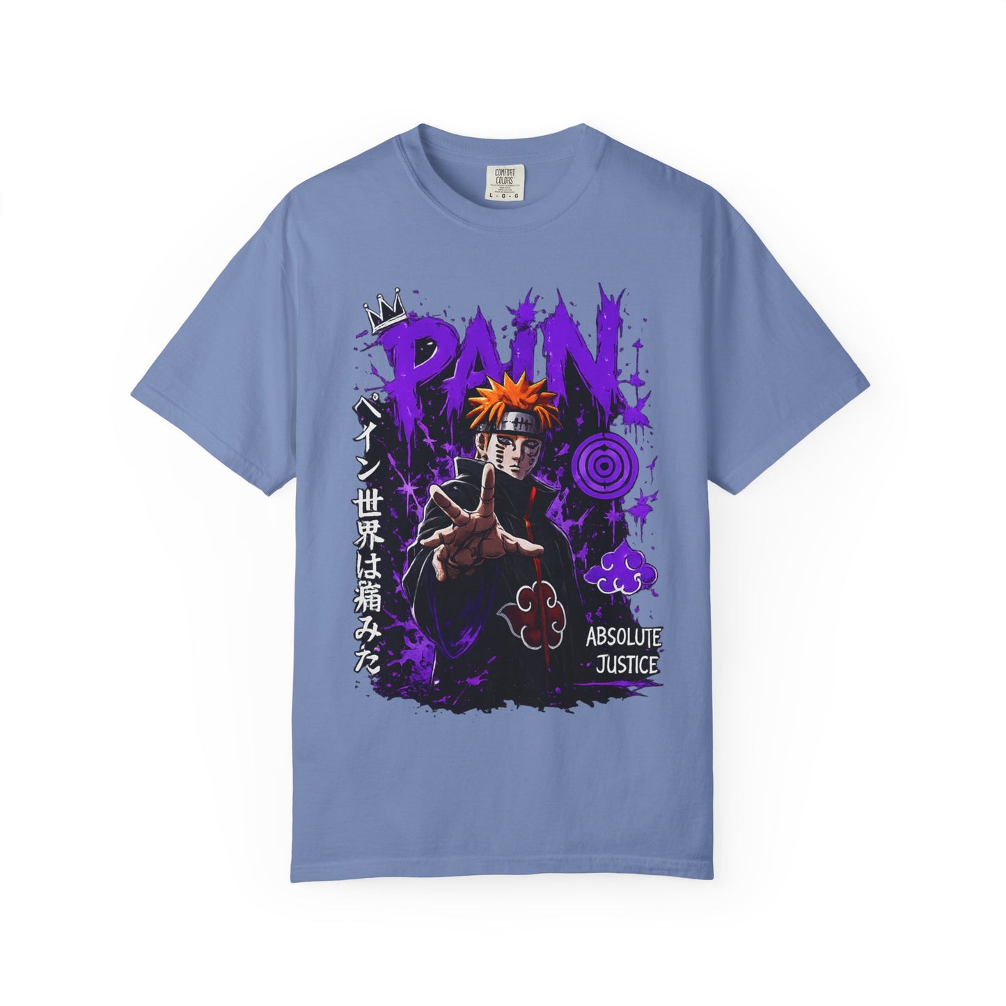 Anime Pain Graphic T-Shirt — 'Pain' & Akatsuki Design with Japanese Text