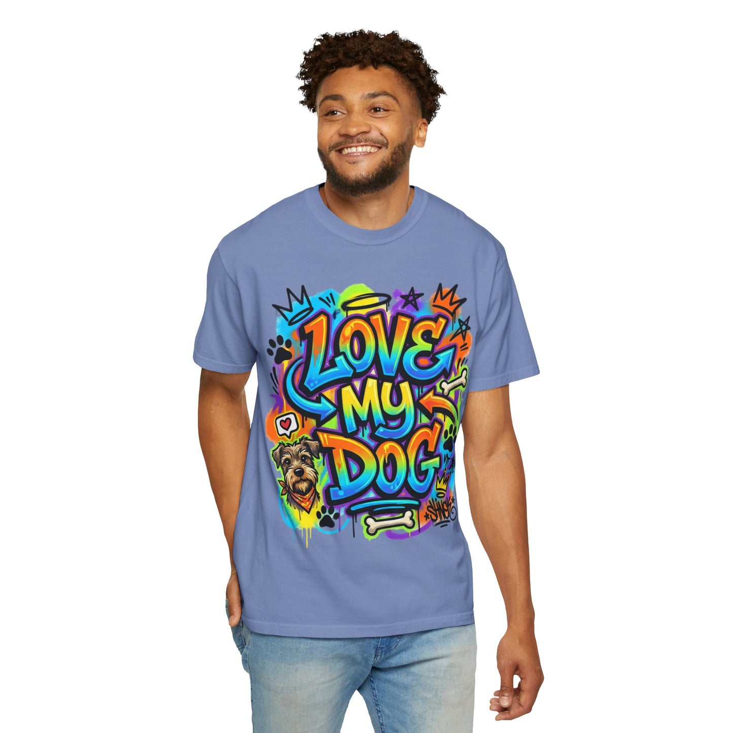Love My Dog Graffiti T-Shirt
